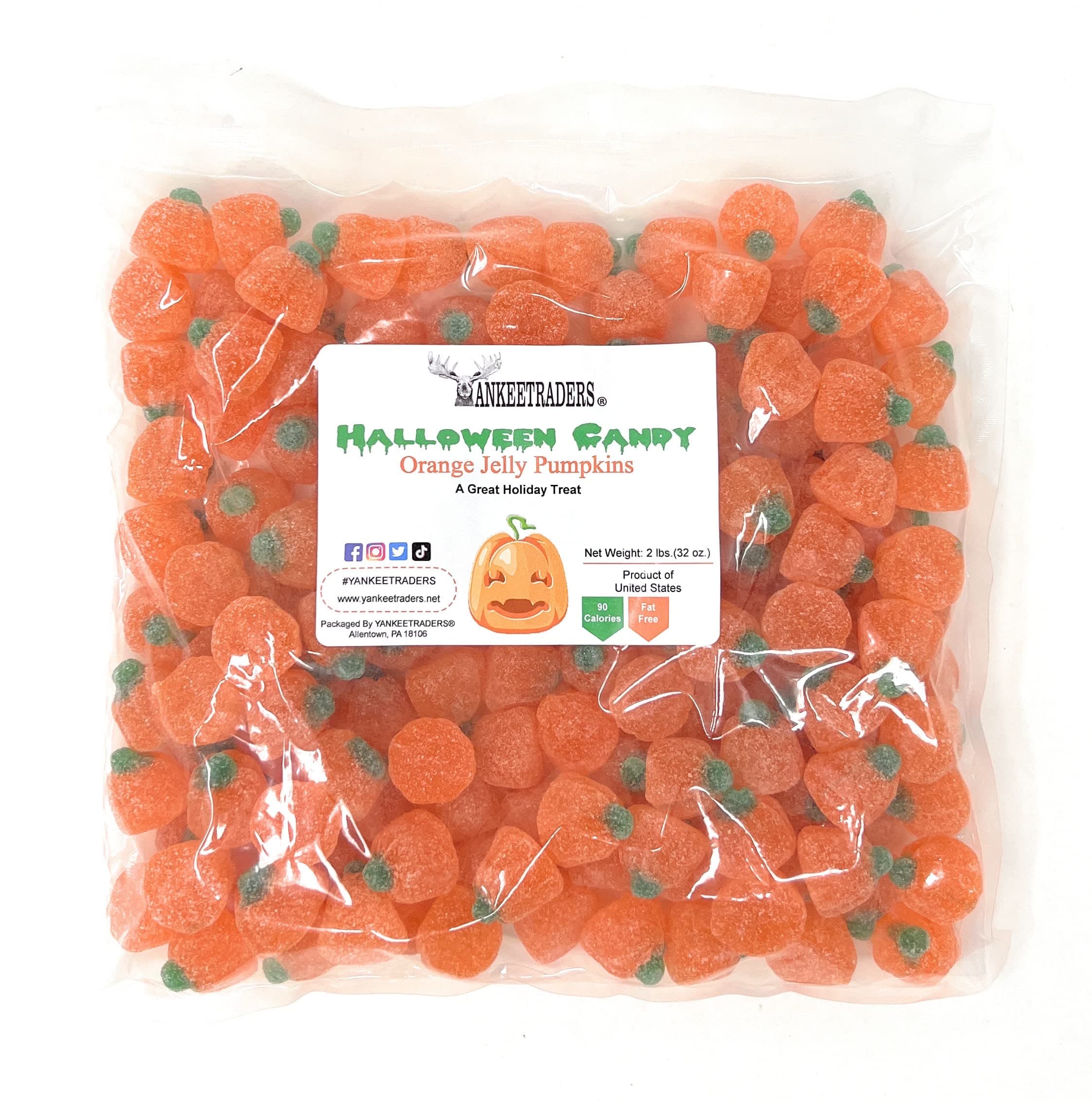 YANKEETRADERS® Jelly Pumpkins, Orange, 2 Lb