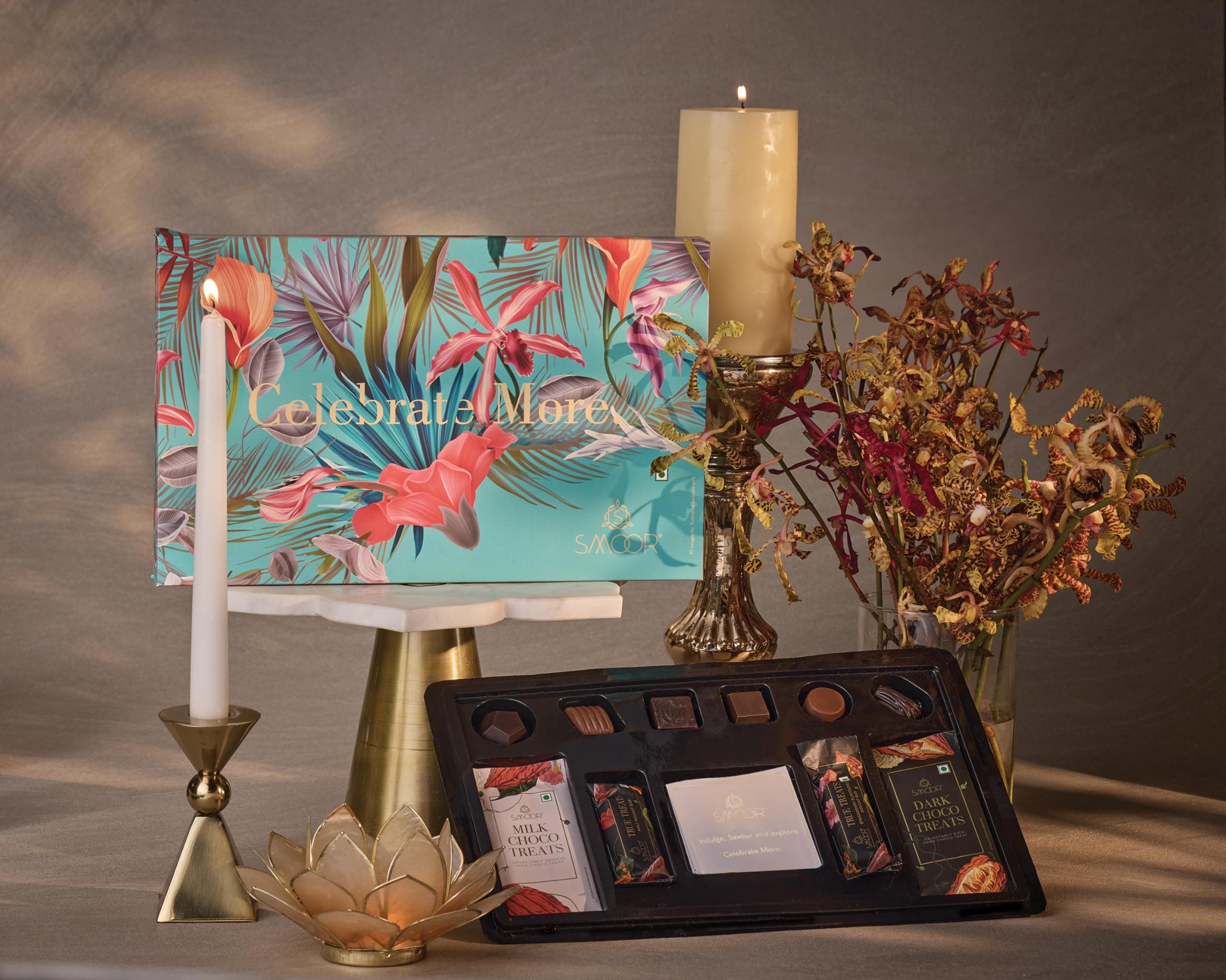 SMOOR Celebration Box of 10 Chocolates | Luxury Gift Hamper For Diwali, Birthday, Anniversary & Special Occasions