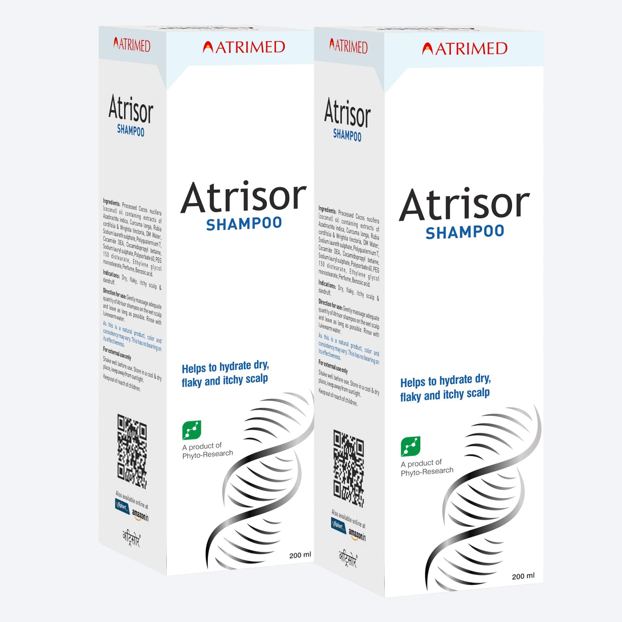 ATRIMED Atrisor Shampoo for Psoriasis, Dry, Itchy, Flaky Scalp, Pack of 2 for Scalp Psoriasis