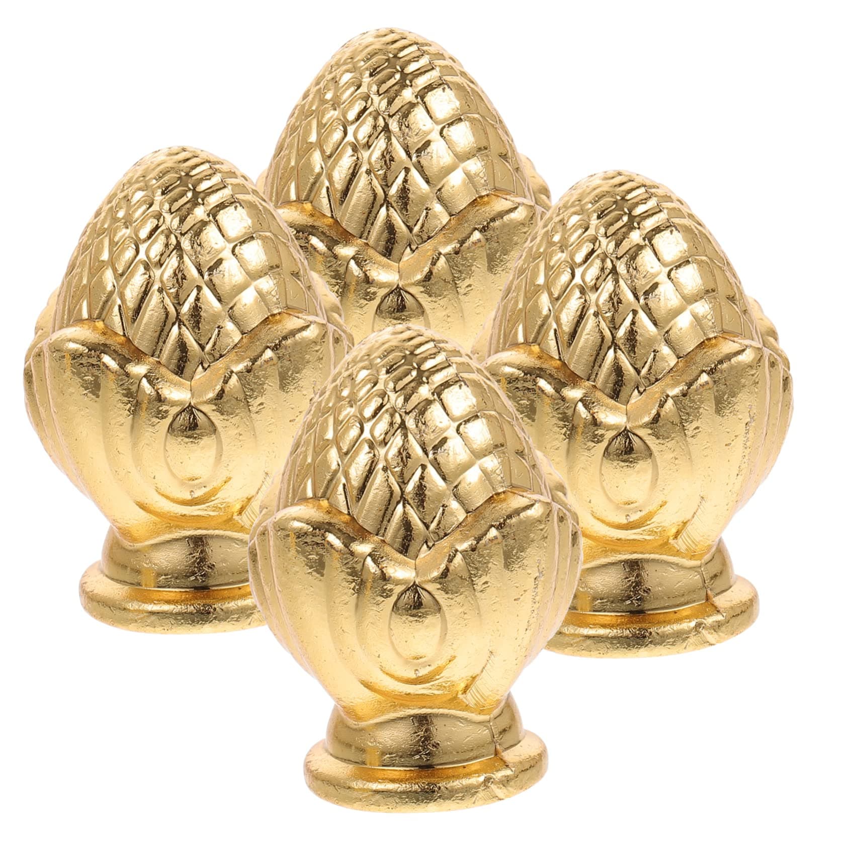 Veemoon 4pcs Golden Lamp Cap Decoration Metal Decor Candle Decor Lampshades for Floor Lamps Lamp Parts Lampshade Finial Metal Top Screw Finial Decorative Lamp Finials Retro Finials Jacket