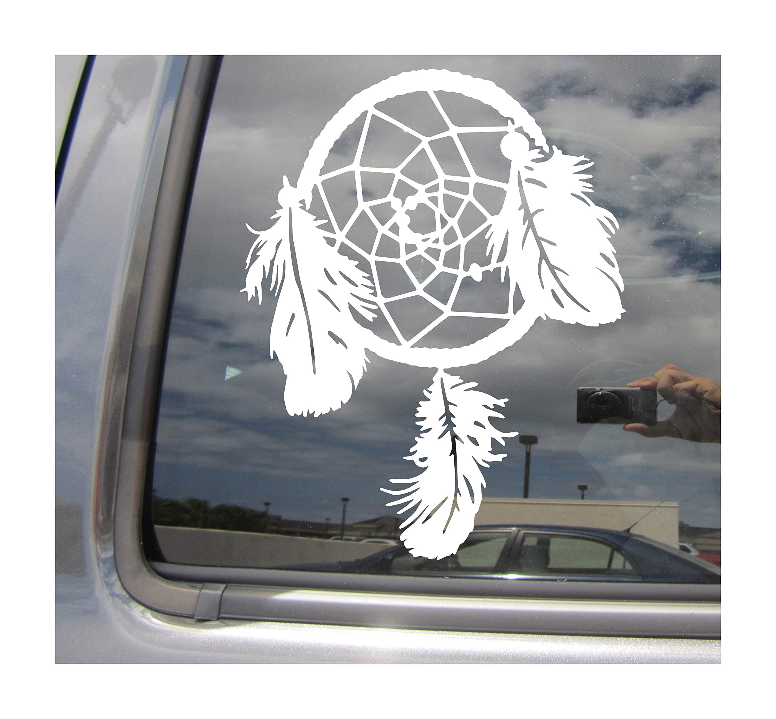 Dreamcatcher Dream Catcher - Native American Indian - Cars Trucks Moped Helmet Hard Hat Auto Automotive Craft Laptop Vinyl Decal Store Window Wall Sticker 10154