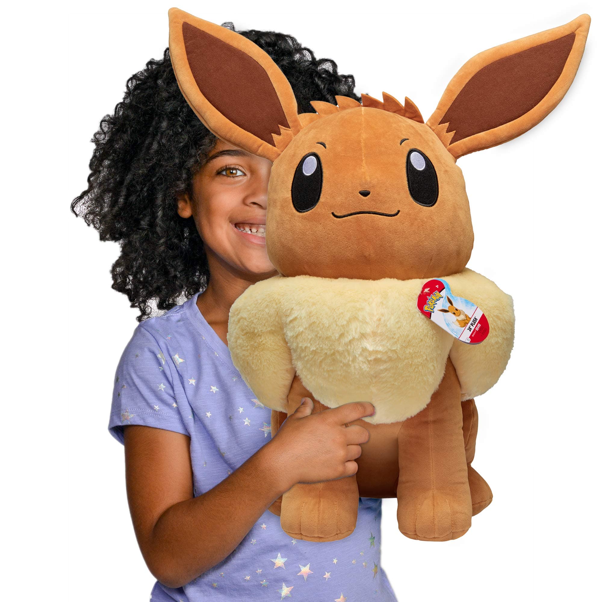 Pokemon Eevee Giant Plush, 24-inch - Adorable, Ultra-Soft, Life Size Plush Toy, Perfect for Playing & Displaying - Gotta Catch ‘Em All