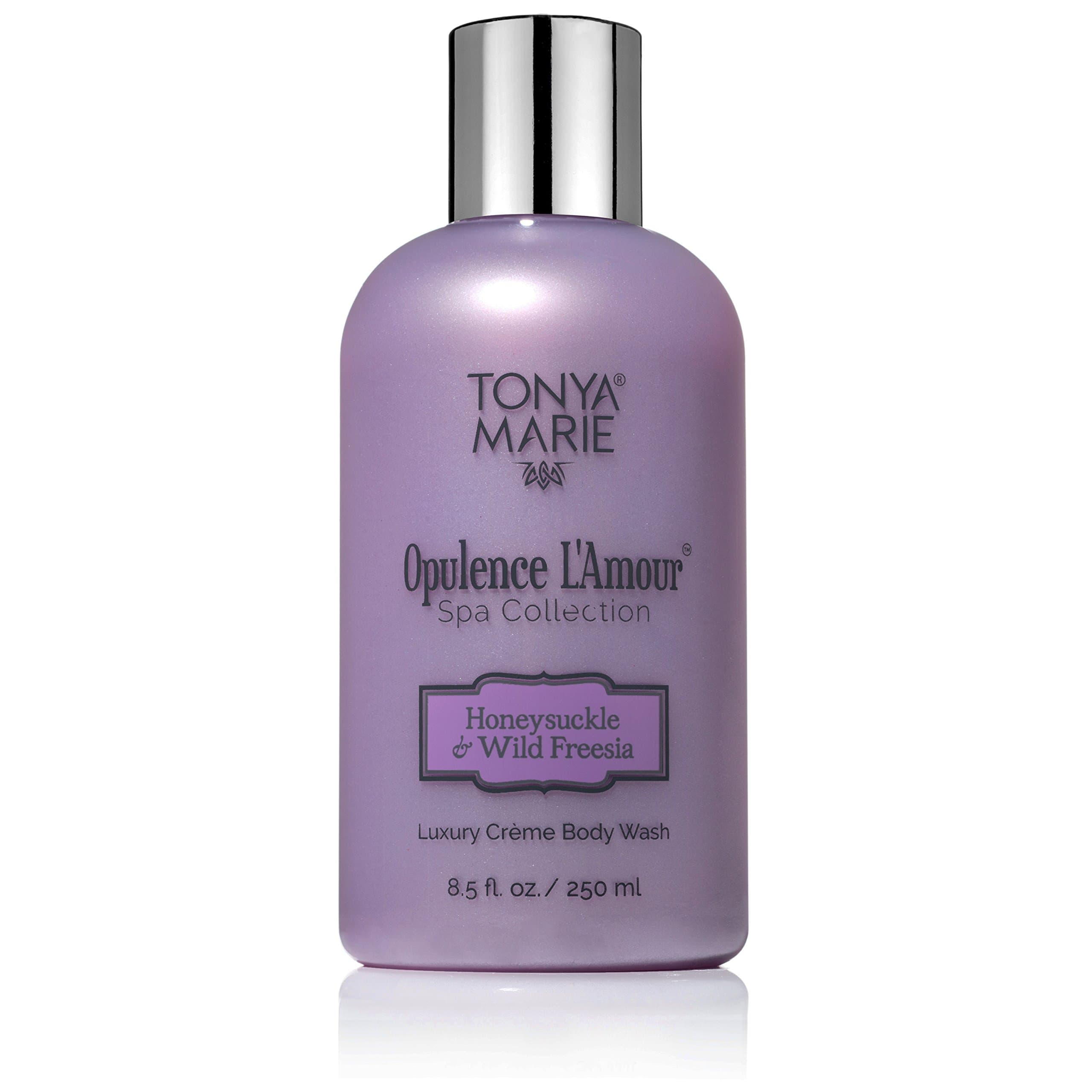 Soft Soap. Body Wash for Women. Moisturizing & Perfumed Bath Wash. Scented Liquid Body & Hand Soap For Dry Skin | Opulence L'Amour Honeysuckle & Wild Freesia by Tonya Marie | A Luxury | 8.5 fl oz.