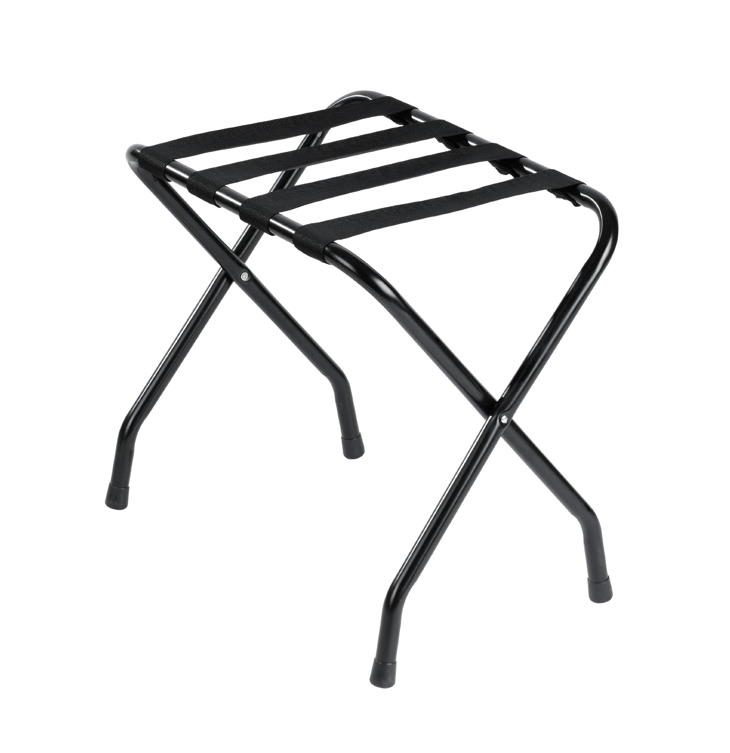 Wholesale Hotel Products Folding Metal Luggage Rack, Black Finish