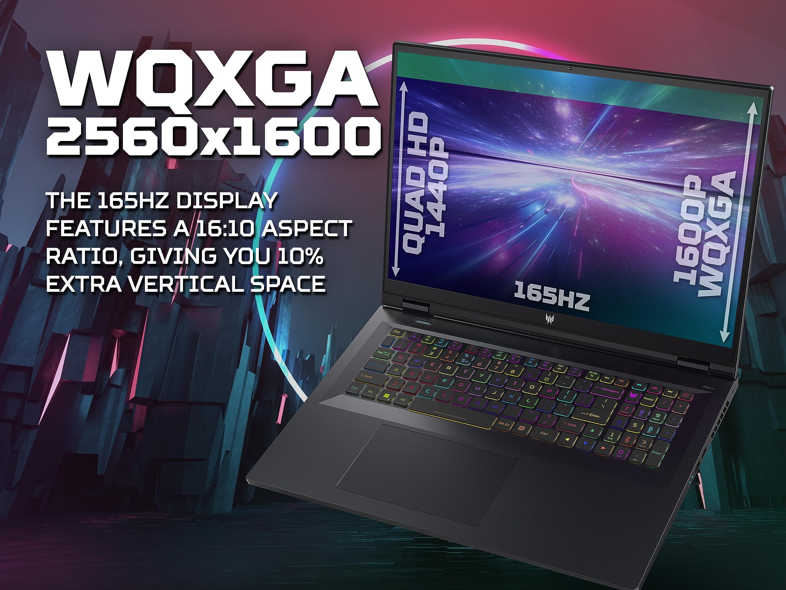 acer Predator Helios 18 PH18-71 18-inch Gaming Laptop - (Intel Core i9-13900HX, 32 GB RAM, 1 TB SSD, NVIDIA GeForce RTX 4070 8G, 2560 x 1600 165Hz Display, Windows 11, Black)