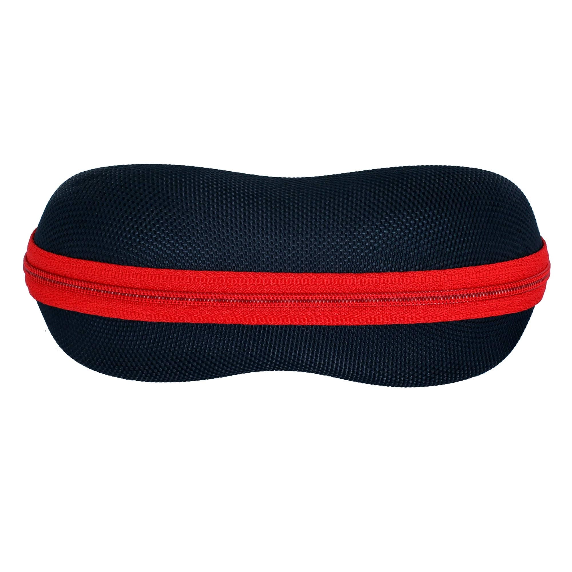 Sunglasses Case, for Everyday Glasses, Sports Eyeglasses & Goggles Fits Standard Size Eye Wear, Lightweight, Zipper Closure, -Red- By OptiPlix
