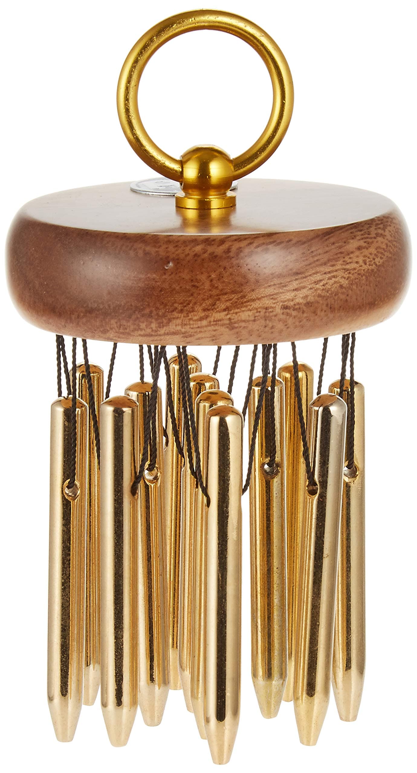 Meinl PercussionHand Held Chimes - Small Musical Instrument with 12 Sound Bars - Hand-Played - With Holding Ring - Aluminum, Gold (CH-HPEG)