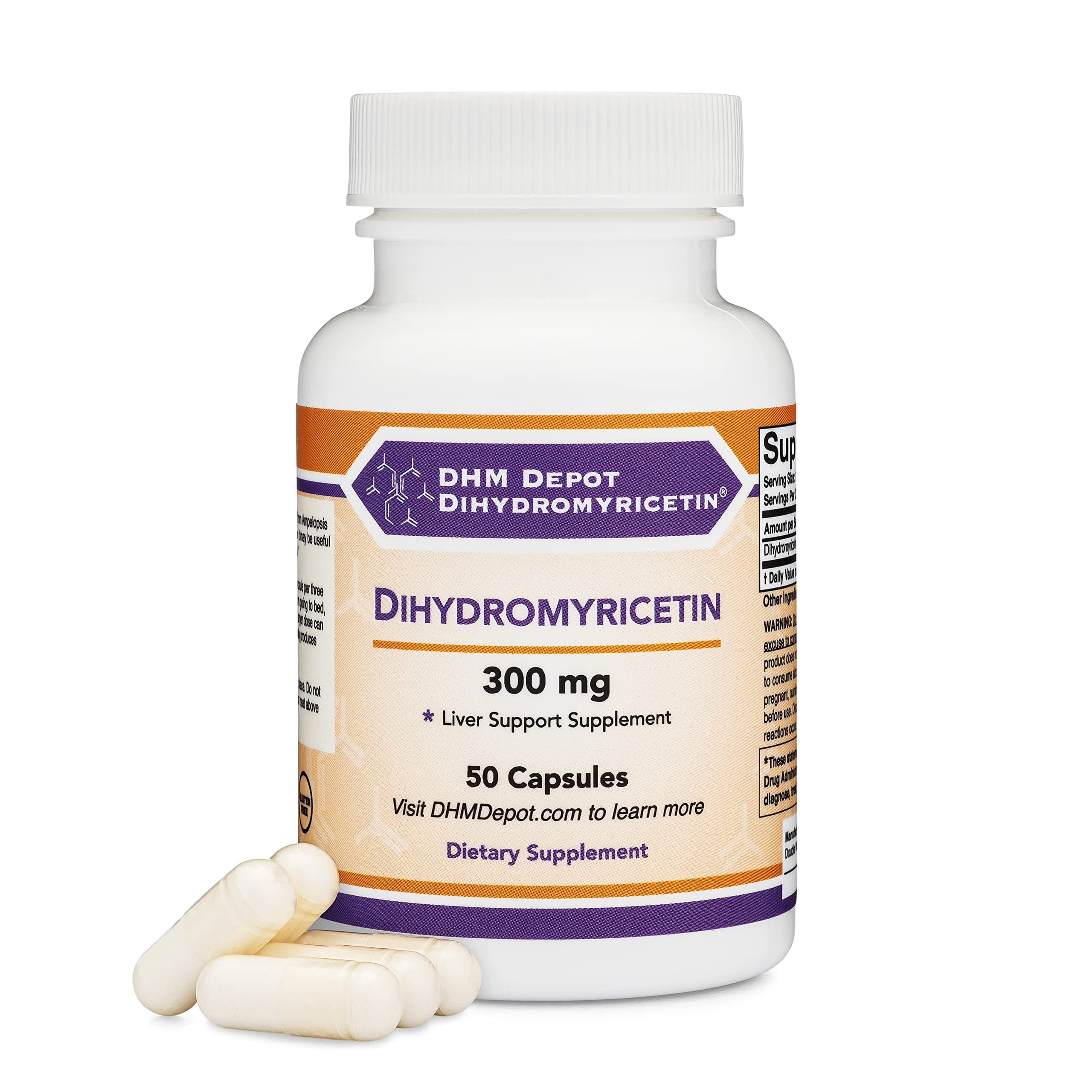 Double Wood Supplements Dihydromyricetin - 50 X 300mg Capsules, Large