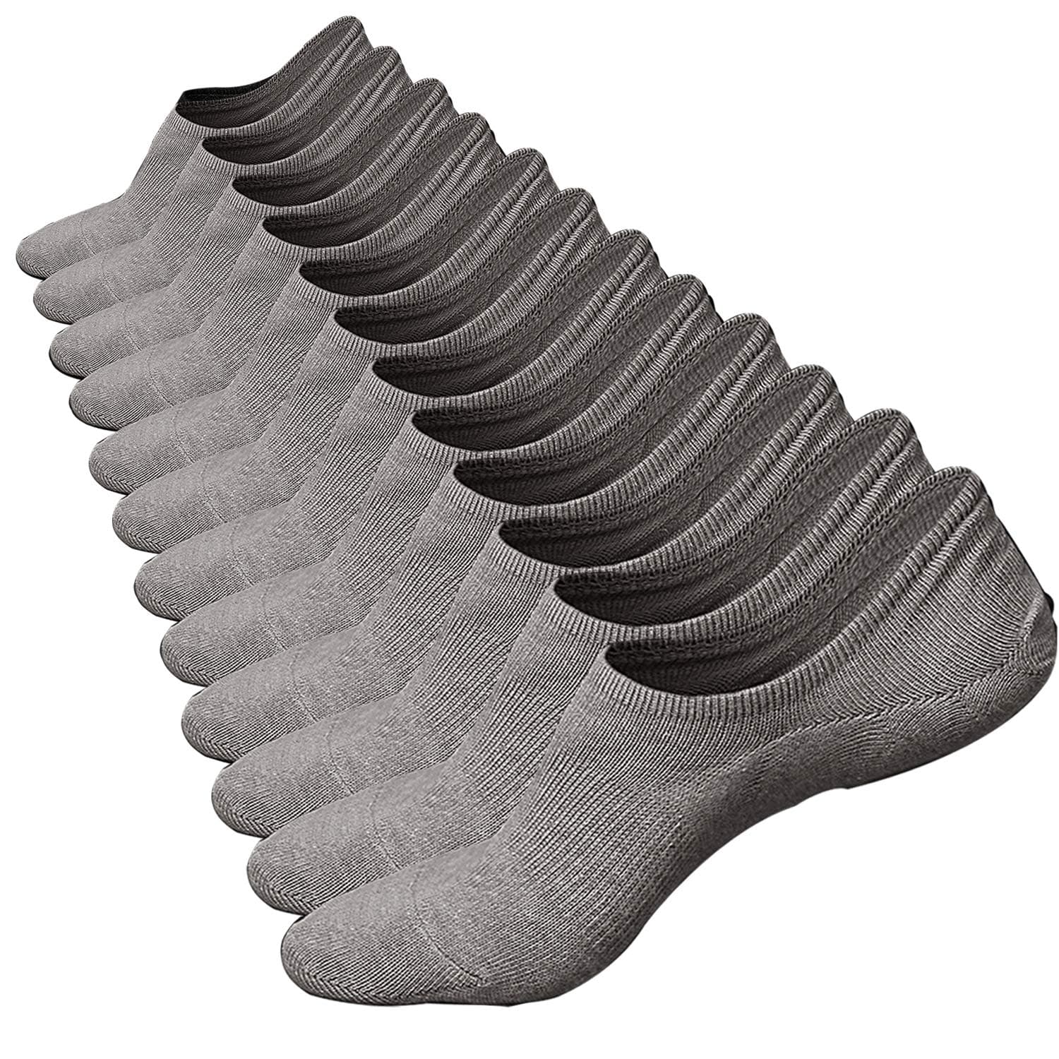 Mens Cotton Low Cut No Show Casual Ankle Socks Anti-Slip