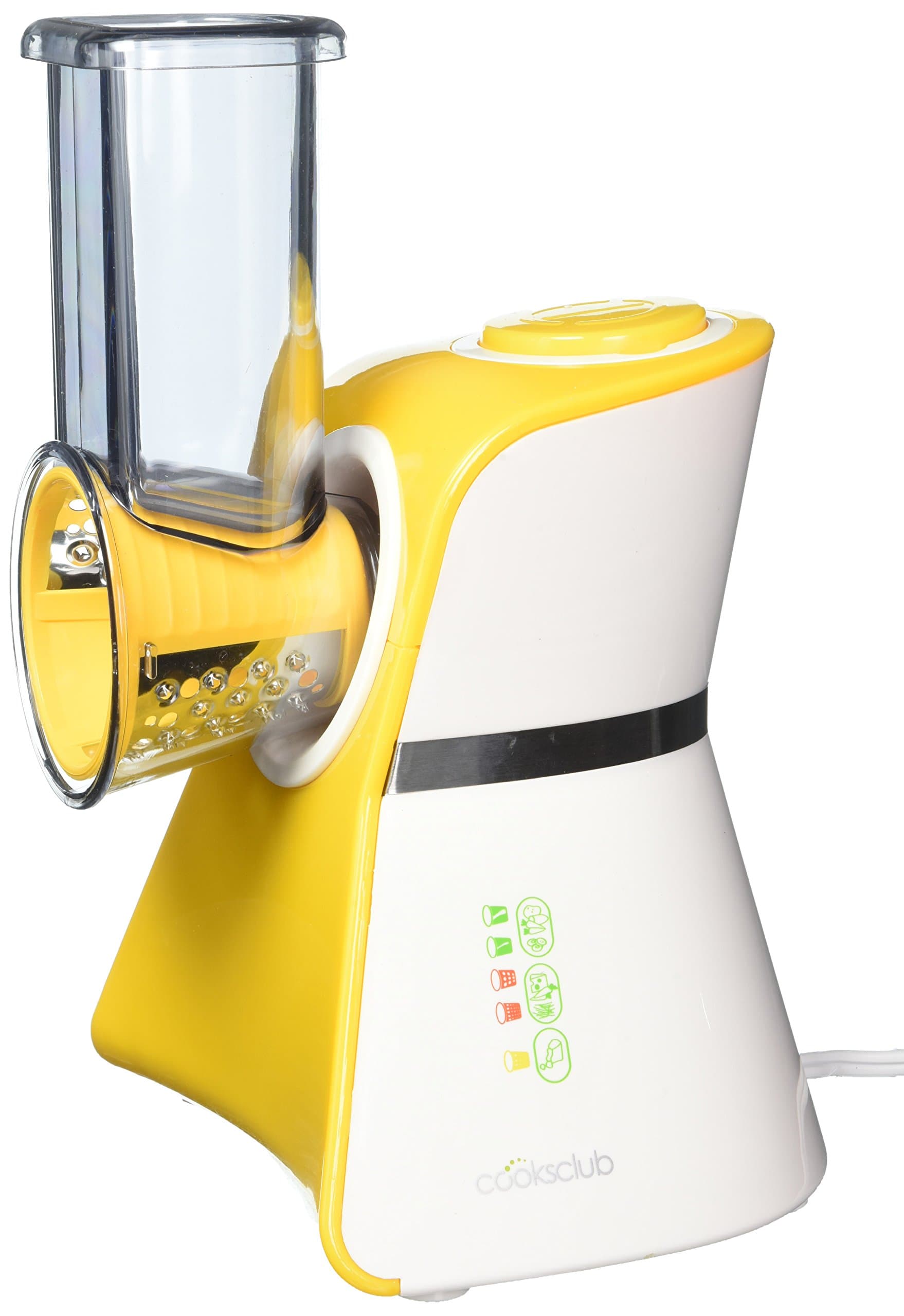 Cooks Club USA VC02SYL Salad Maker Food Processor Produce Shooter, Mini, Yellow