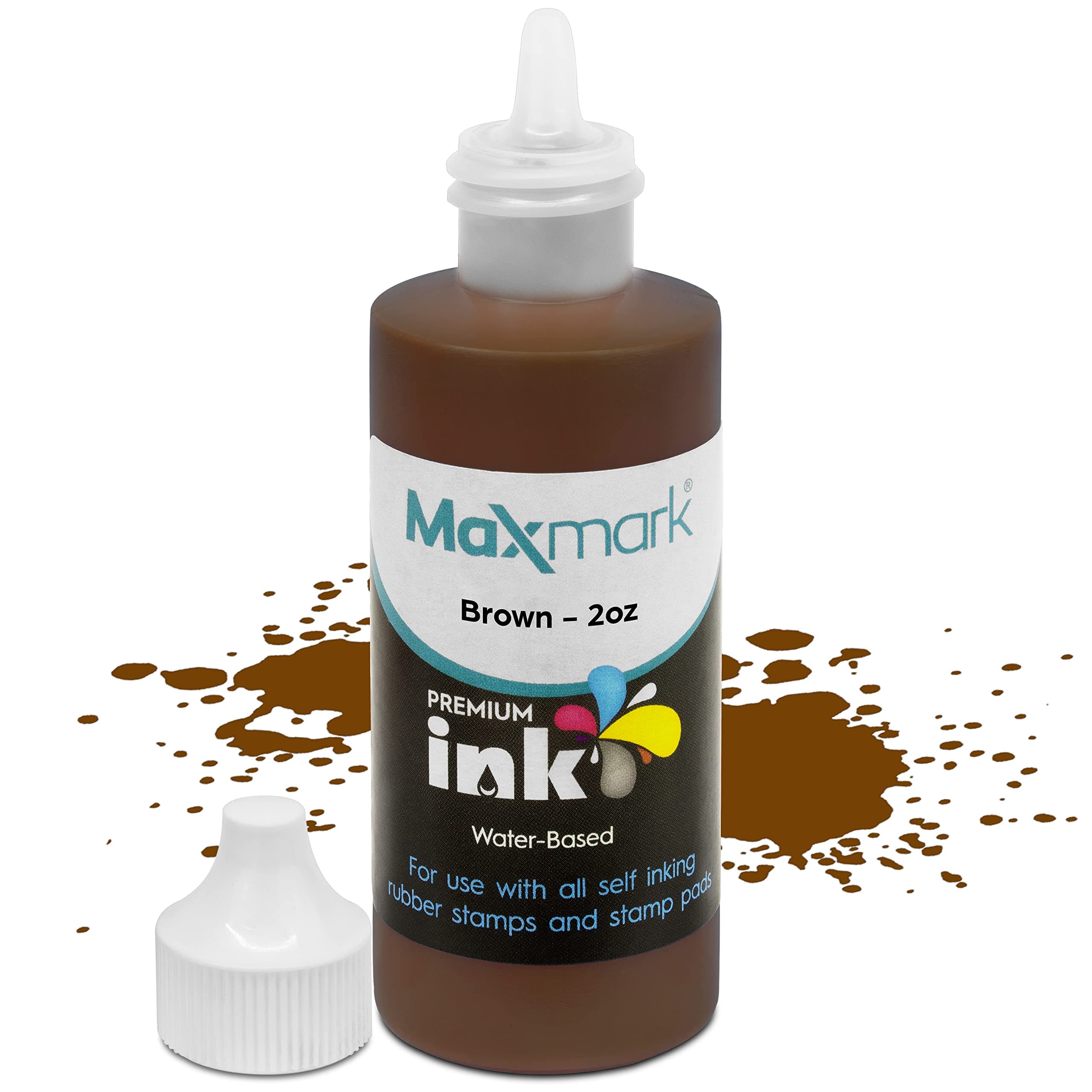 MaxMarkPremium Refill Ink for self Inking Stamps and Stamp Pads - 2 oz.