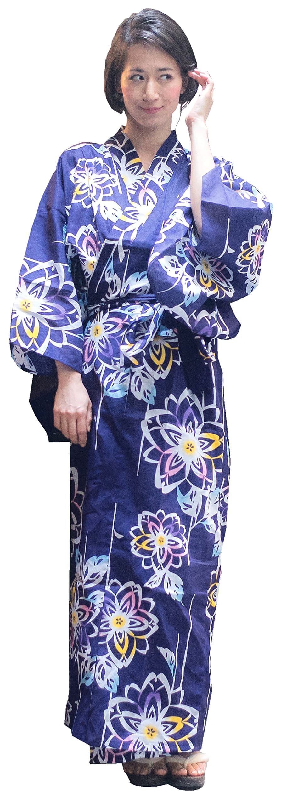 DitaKimura Jitsugyo Women's Kyoto Traditional Easy Wearing Kawaii Yukata Robe(Japanese Casual Kimono) Set 2