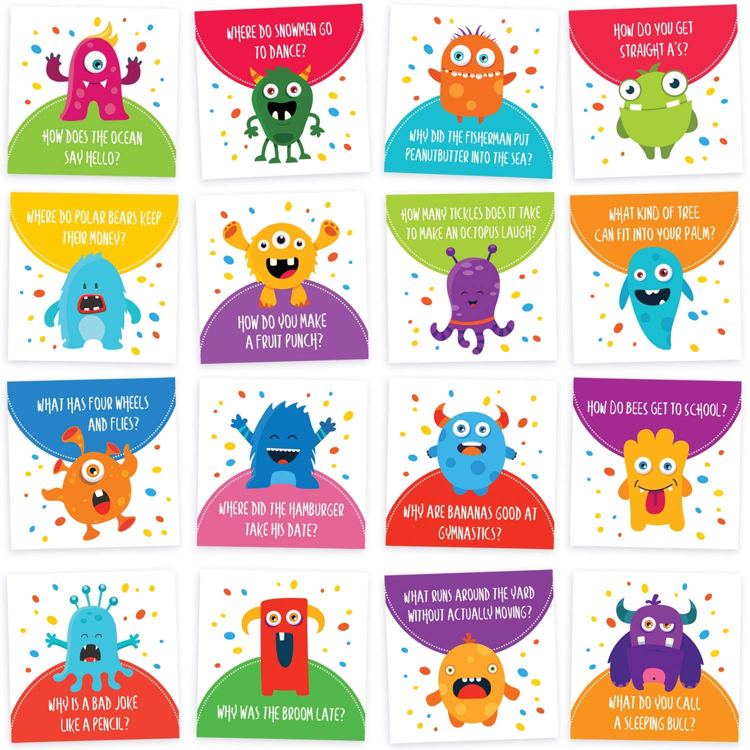 Lunch Box Jokes for Kids - 60 Cute Inspirational and Motivational Thinking of You Notes Cards for Boys & Girls Lunchbox