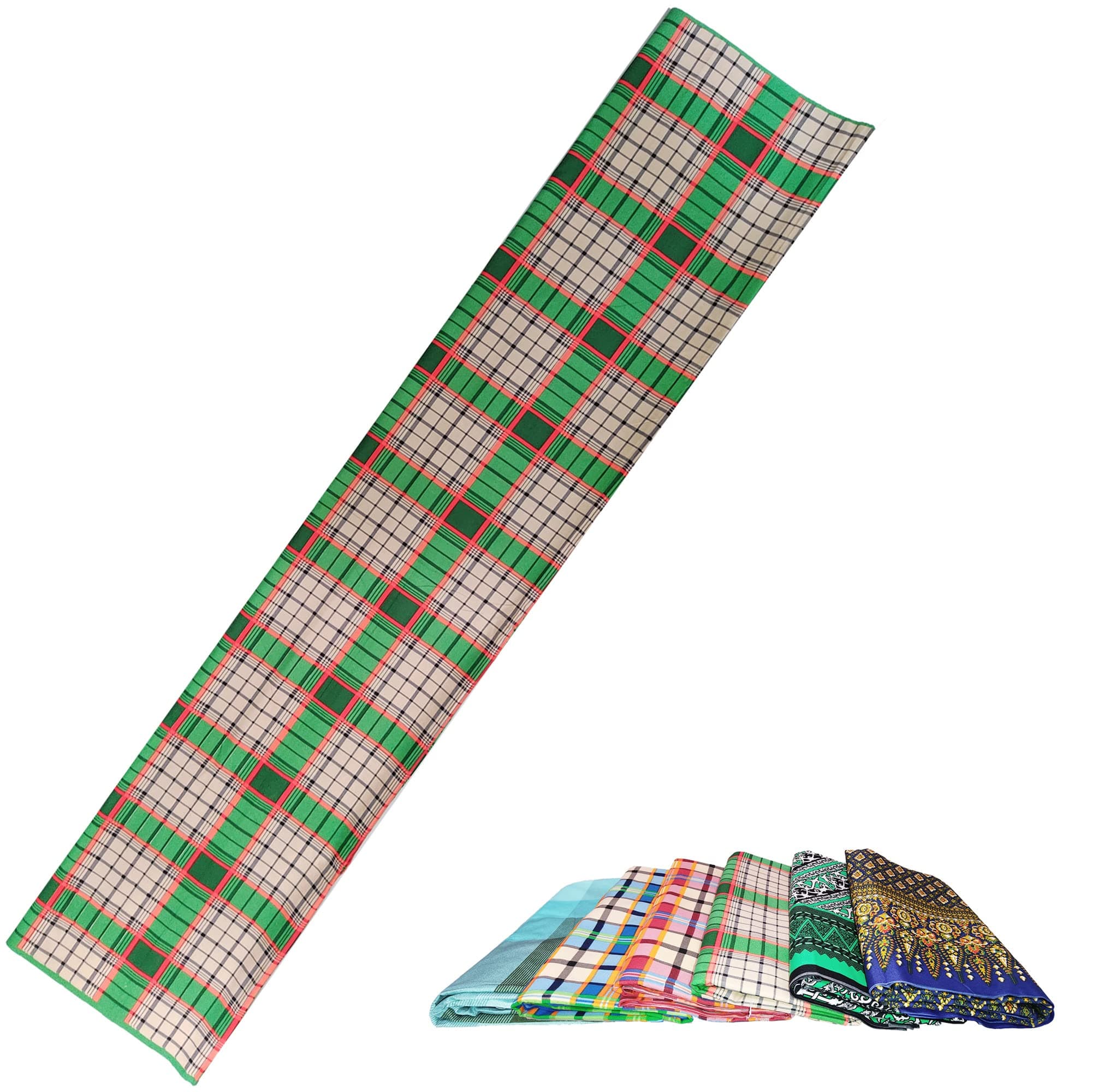 Desert DressMens Samarinda Green Sarong Ladies Skirt Lungi Sarung Wrap Cover Up Beach Malay Bengali pelikat Lunggi Eid