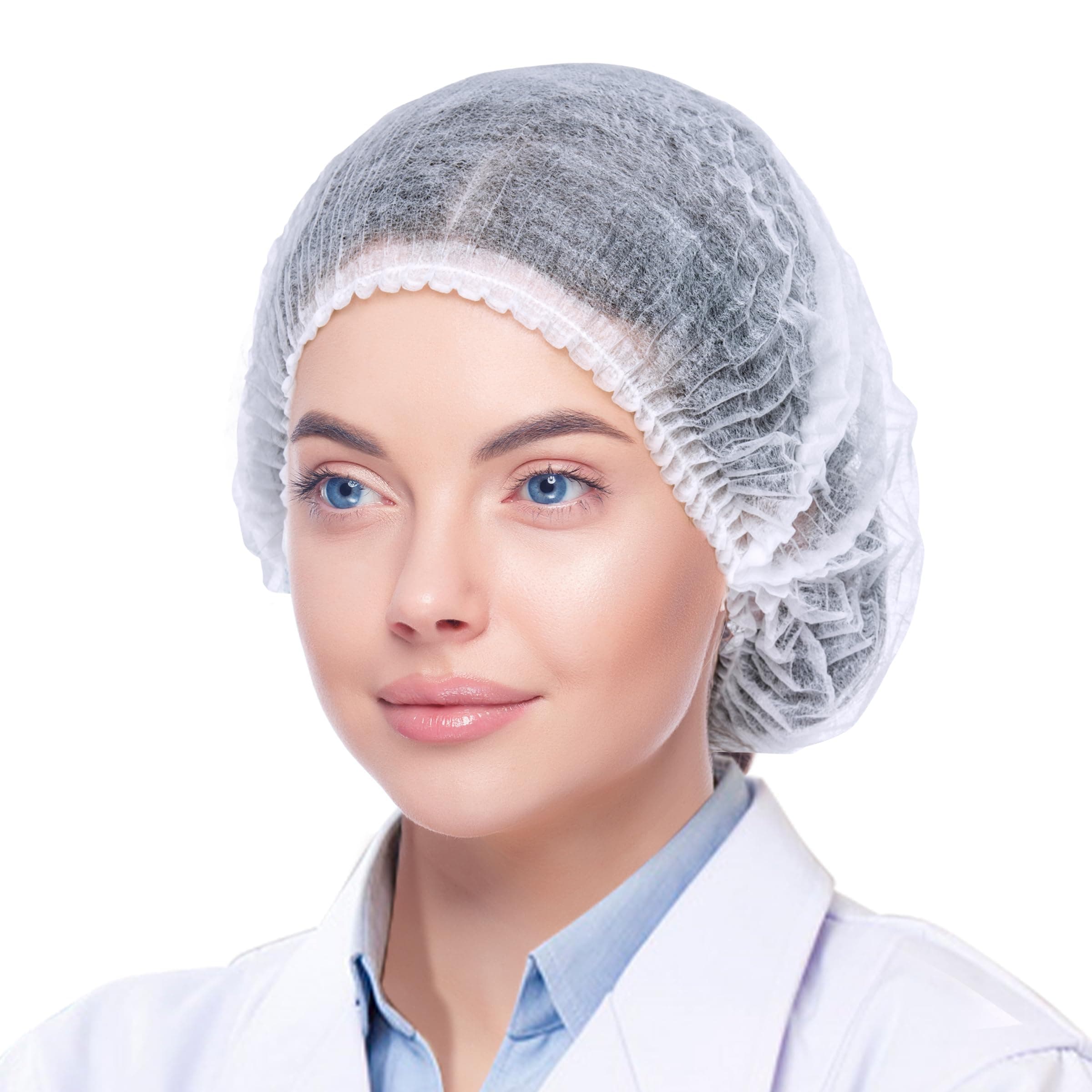 TaShow 120 Pcs Disposable Bouffant Caps, 21 Inches Hair Nets for Women and Men, Polypropylene Non-Woven Hair Nets