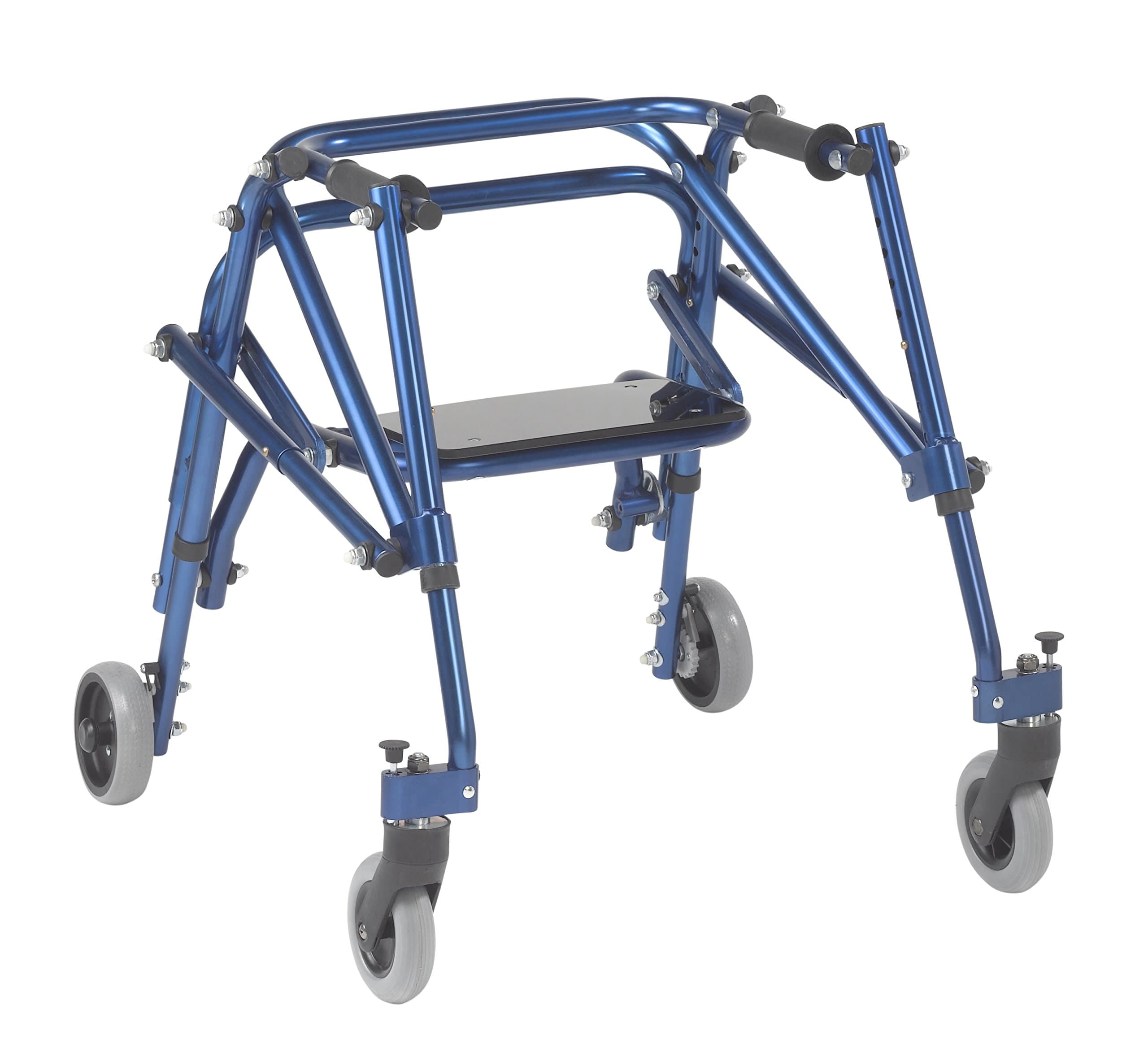 Inspired by Drive Nimbo 2G Lightweight Posterior Walker with Seat, Knight Blue, Small