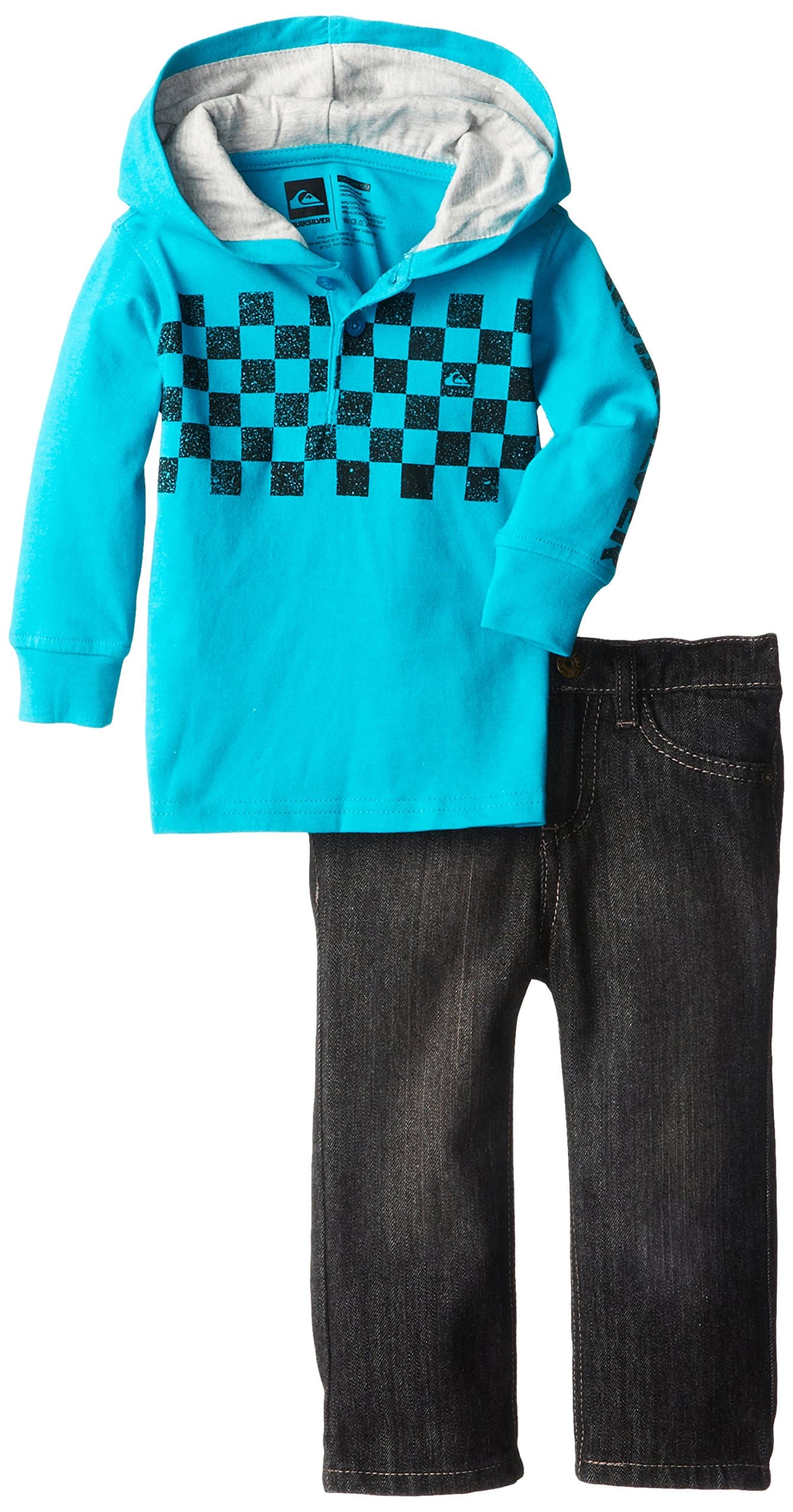 Quiksilver Baby Boys' Two Piece Pullover Hoodie and Jean Set