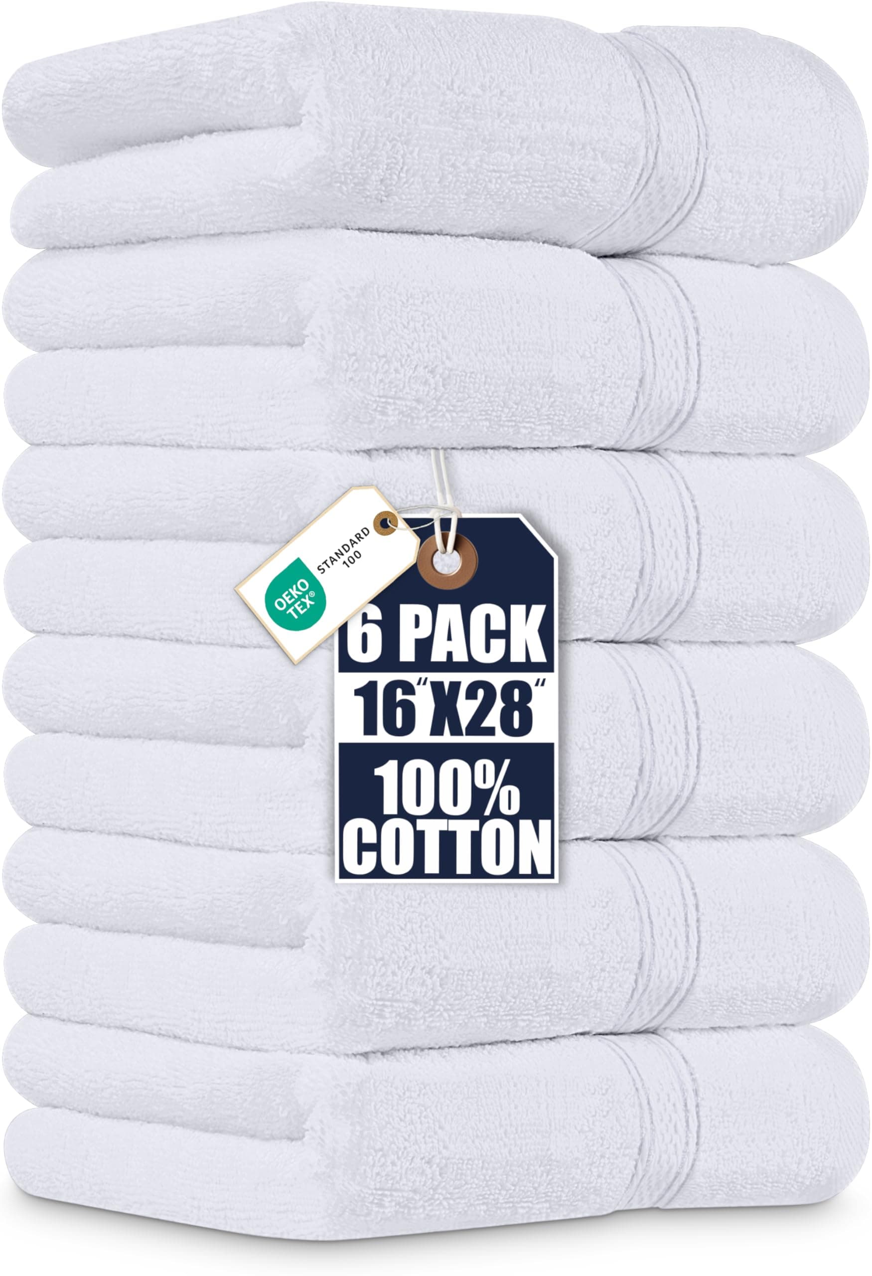 Utopia Towels 6 Pack Cotton Hand Towels, 600 GSM
