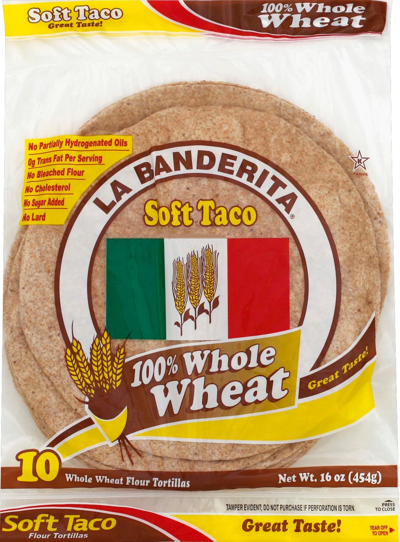 La Banderita Whole Wheat Tortilla, 16 oz