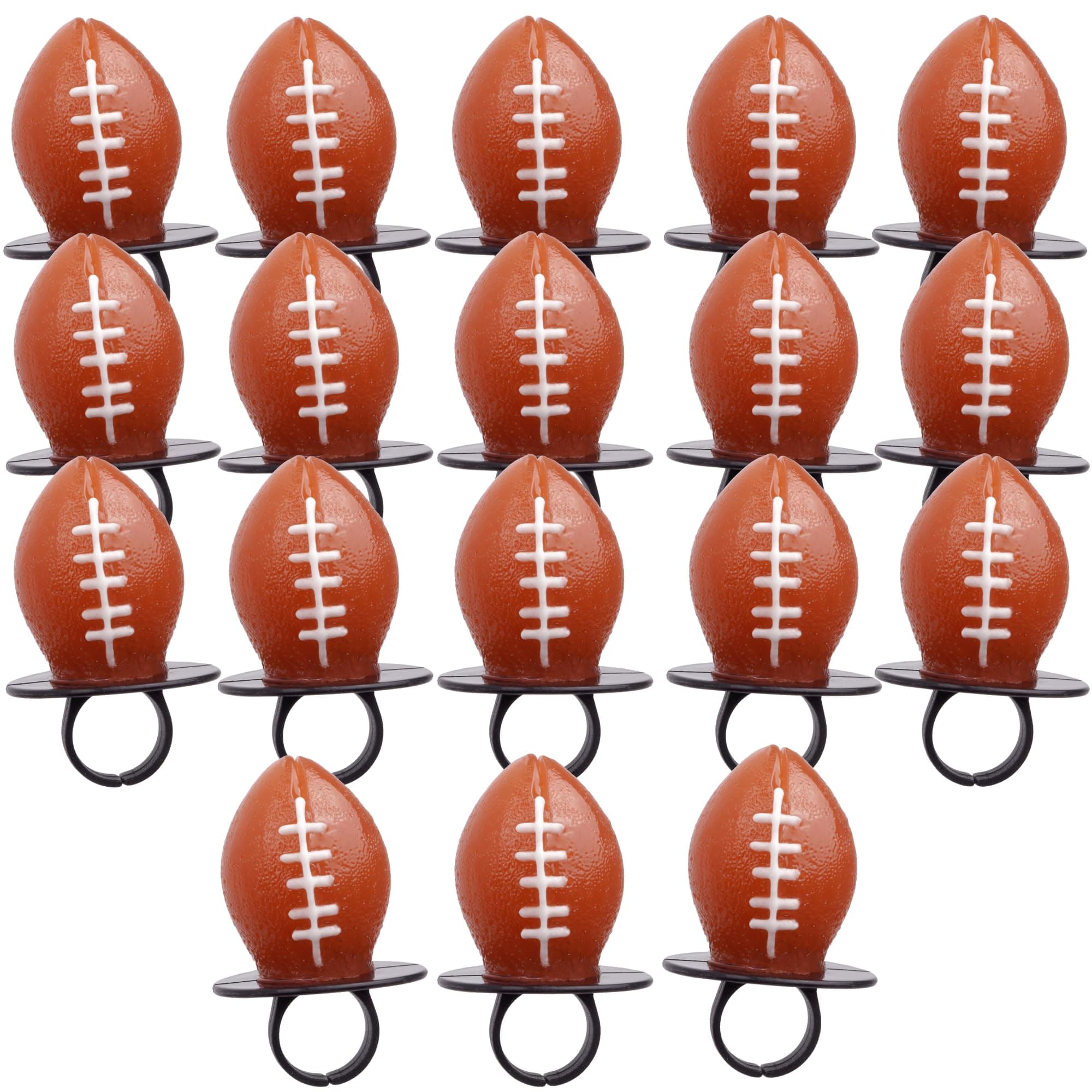 Football Party Favors, Individually Wrapped Lollipop Rings for Birthday Parties and End of Season Banquets, 18 Suckers