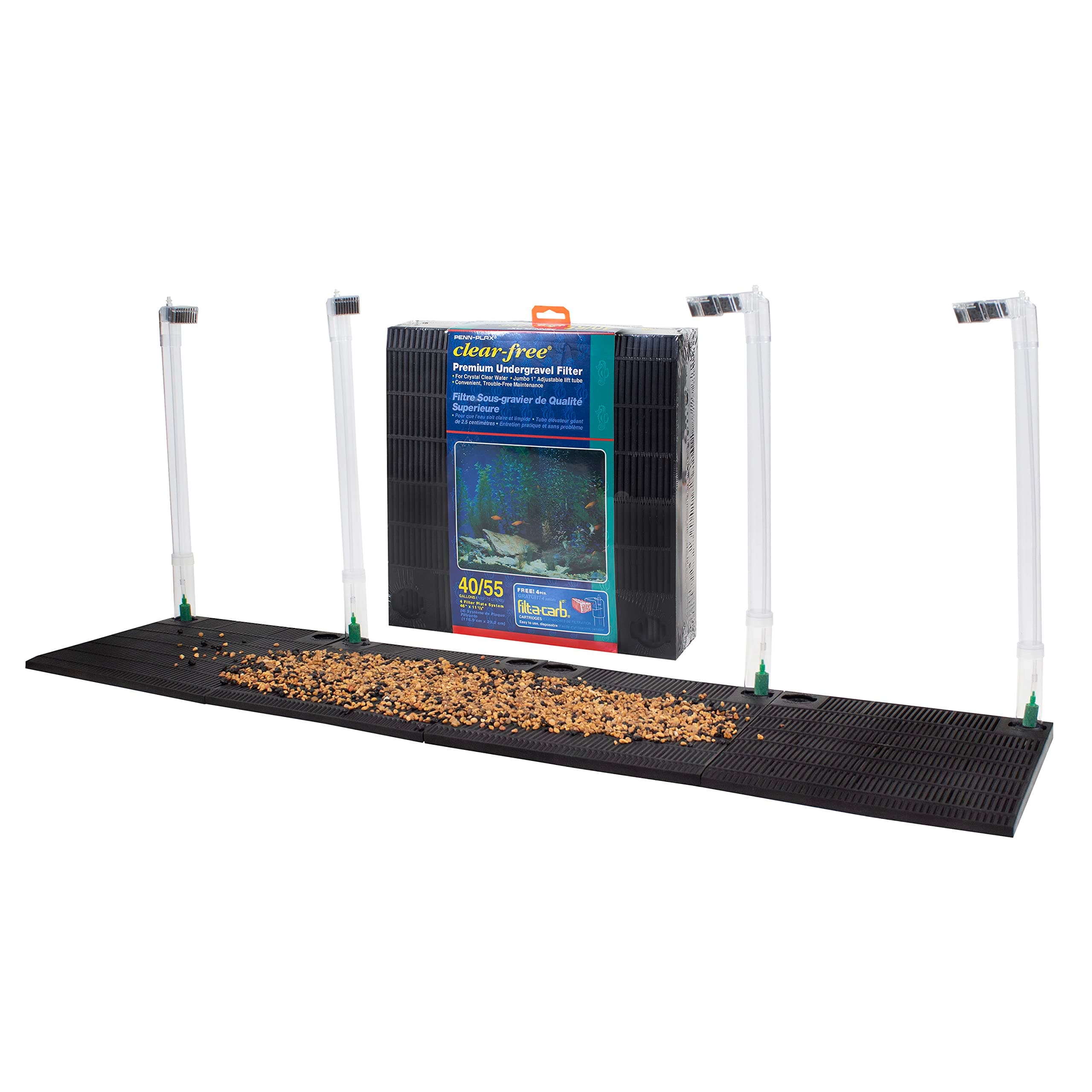 Penn-Plax Premium Under Gravel Filter System - for 40-55 Gallon Fish Tanks & Aquariums (CFU55