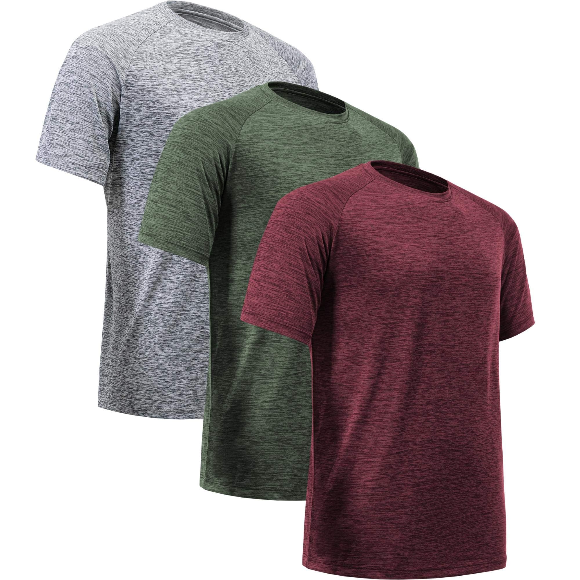 MCPOROWorkout Shirts for Men Short Sleeve Quick Dry Athletic Gym Active T Shirt Moisture Wicking