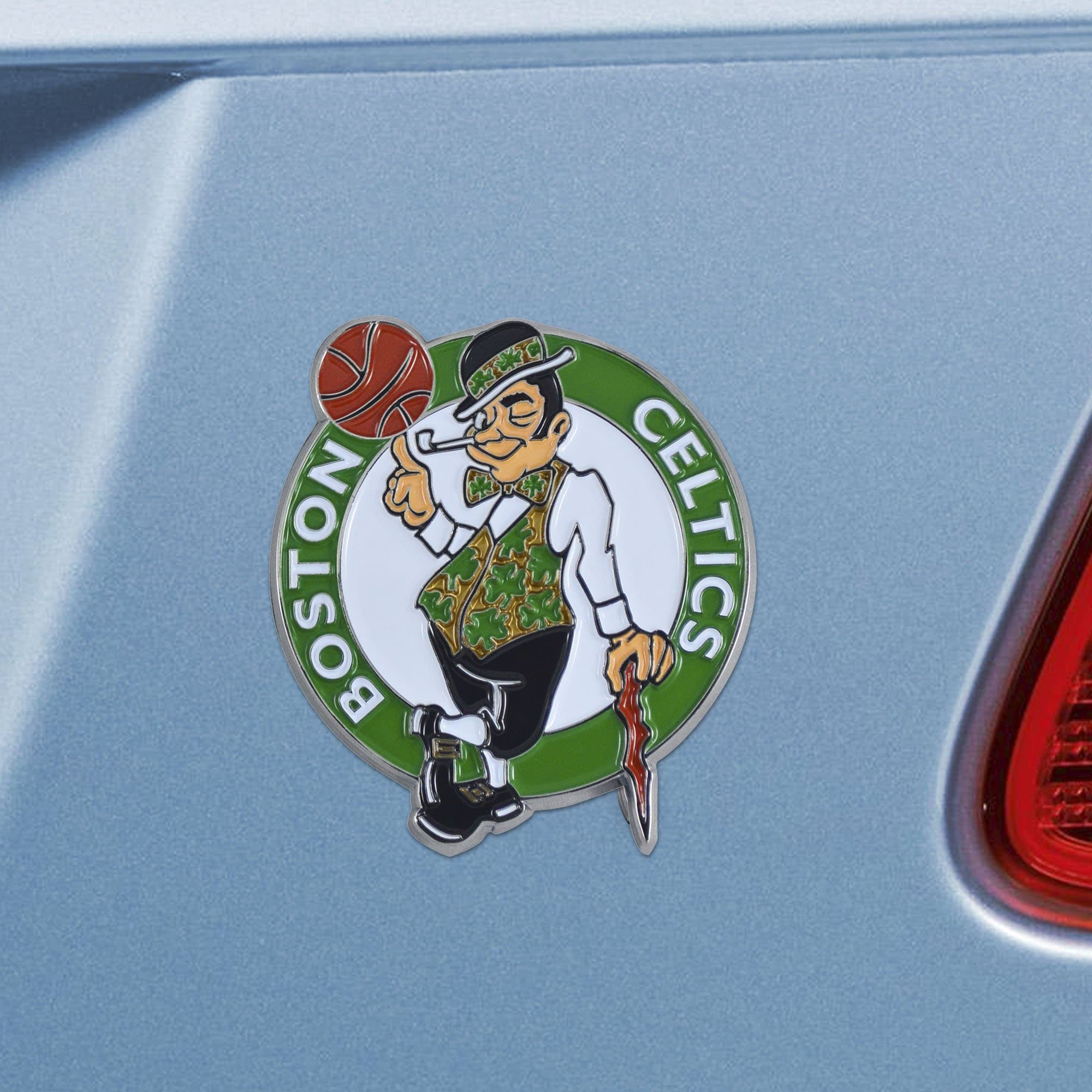 FANMATS - 22203 NBA - Boston Celtics Metal 3D Color Emblem 3"x3" chrome