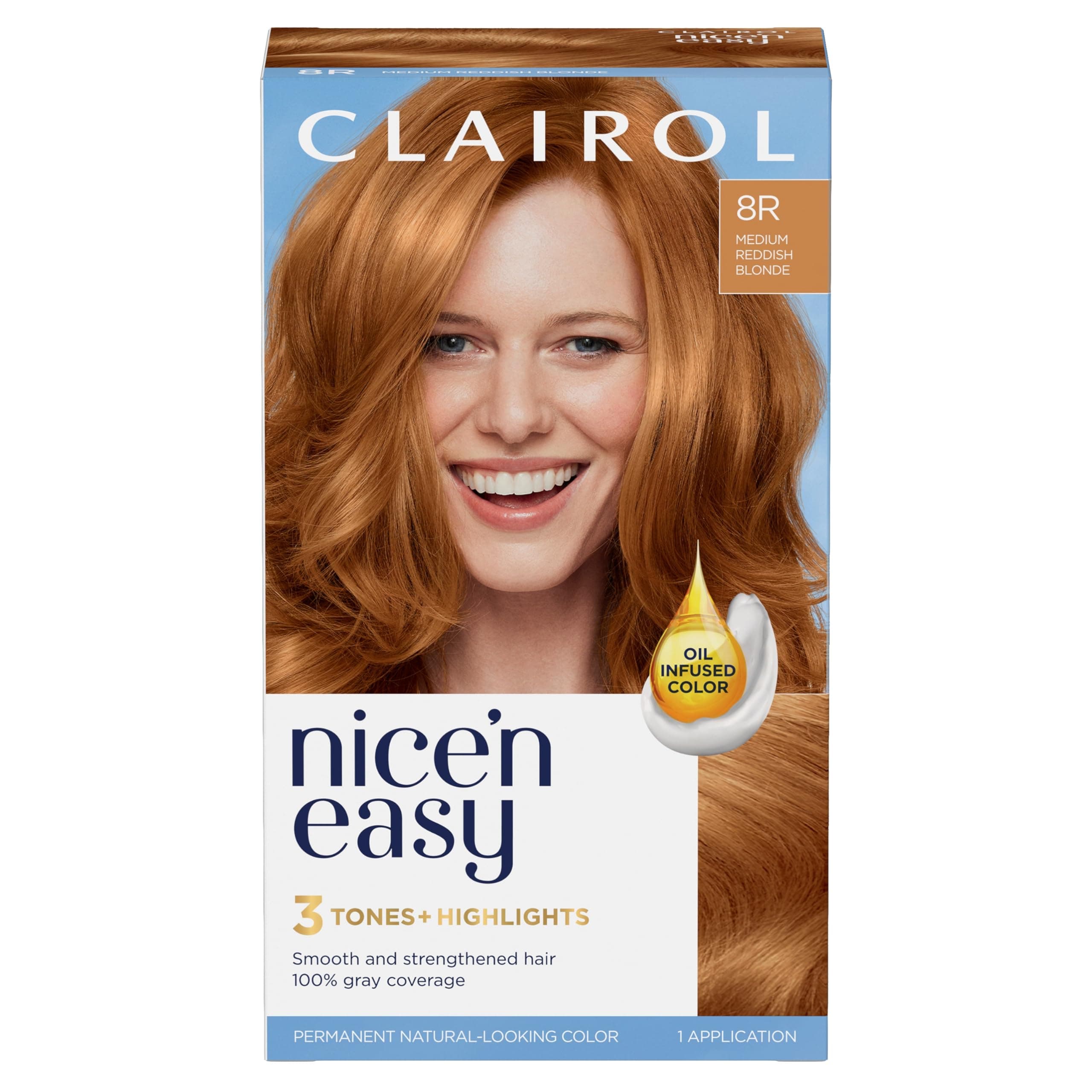 Nice'N Easy Crème 8R Medium Reddish Blonde (1 Kit)