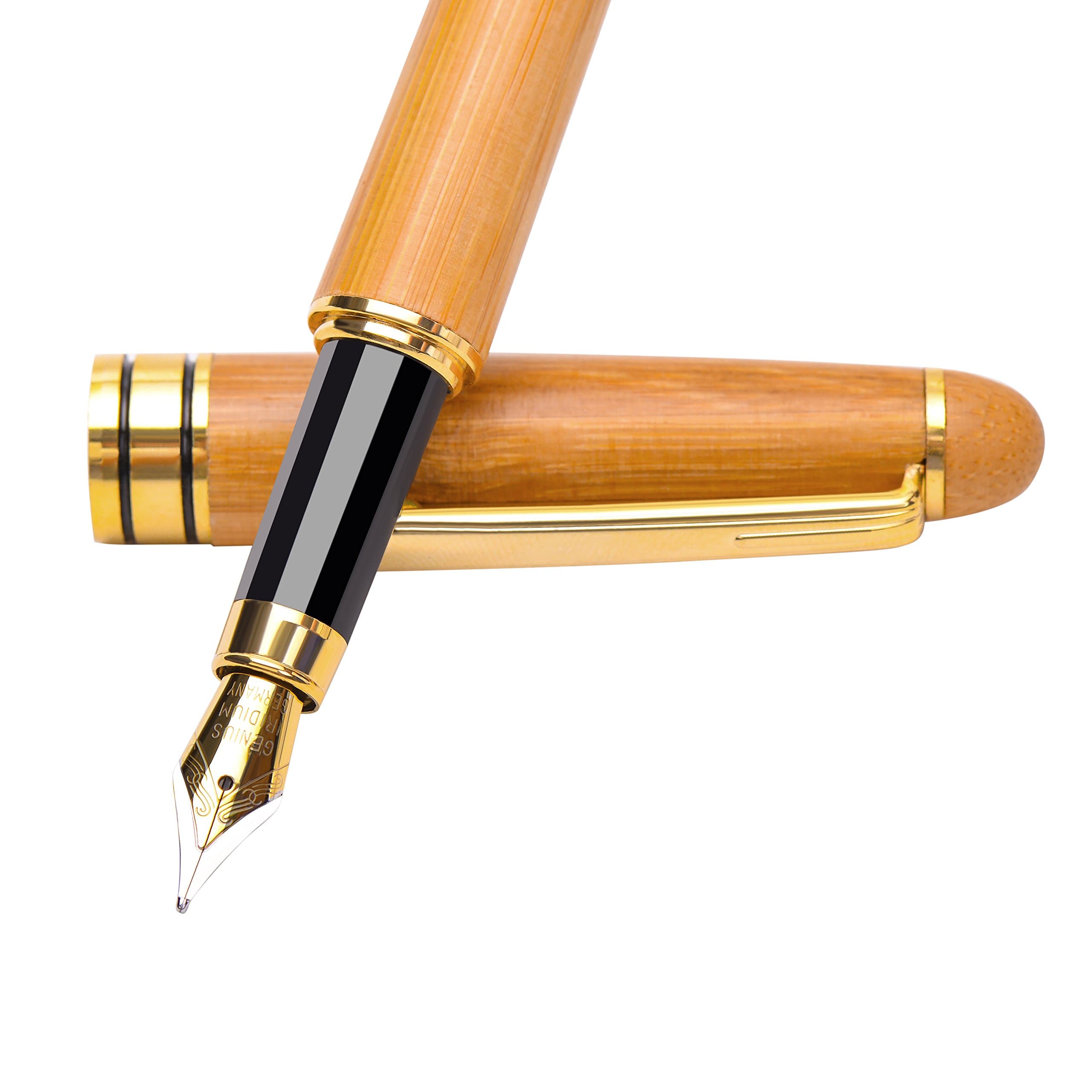 Fine Pen Fine Fountain Pen, Limited Handcrafted Bamboo Edition, Fine Nib with Luxury Case, Calligraphy Fountain Pens Gift Set For Men from Renook