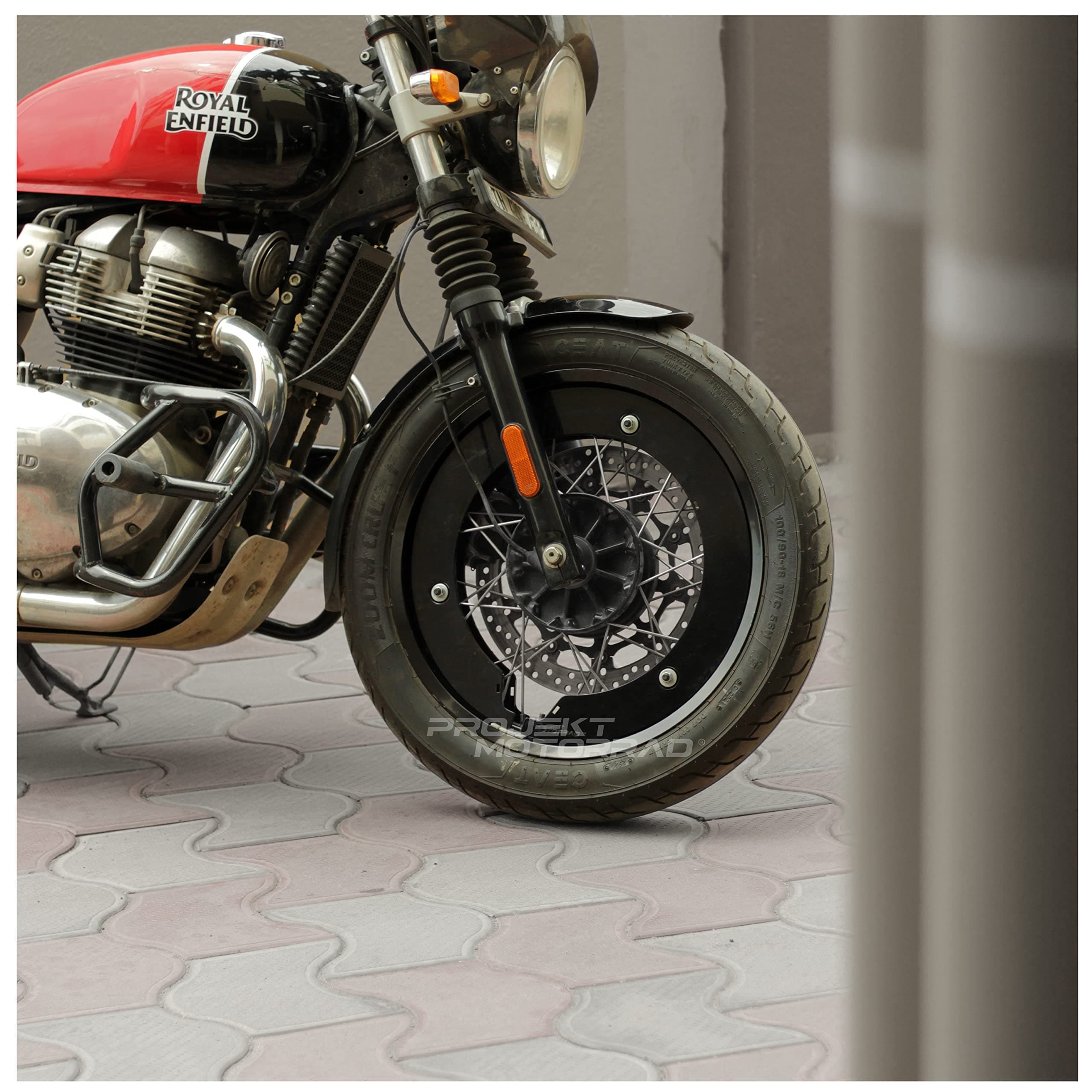 PRO-DISC 18 Inch Front Wheel Cover for GT650/Interceptor 650 (Gloss Black)-Patented Design.