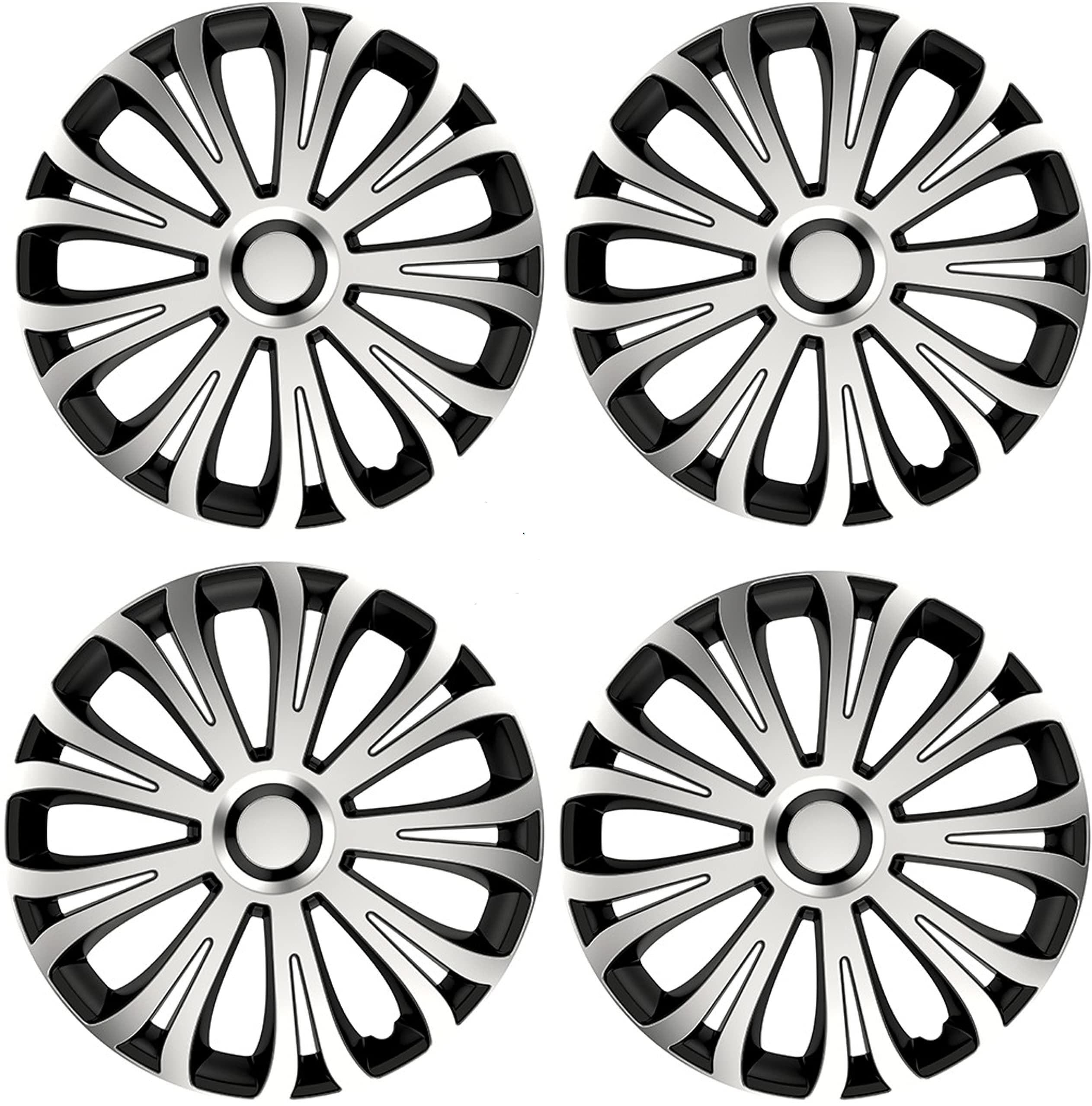 The Urban CompanyWheel Trim Cover Inferno 14" To Fit Daihatsu Sirion Silver/Black Set Of 4