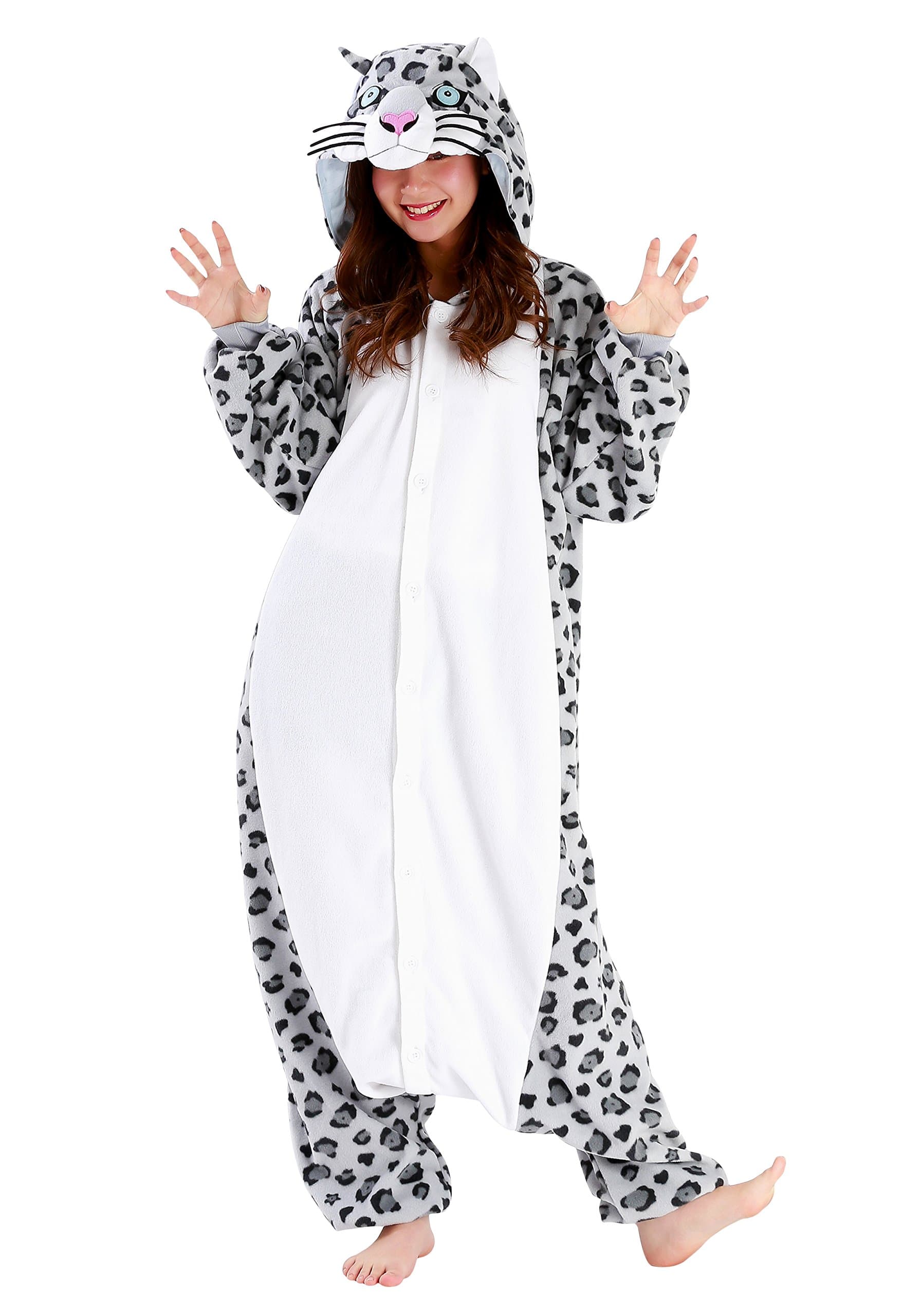 Snow Leopard Kigurumi Halloween Costume Onesie