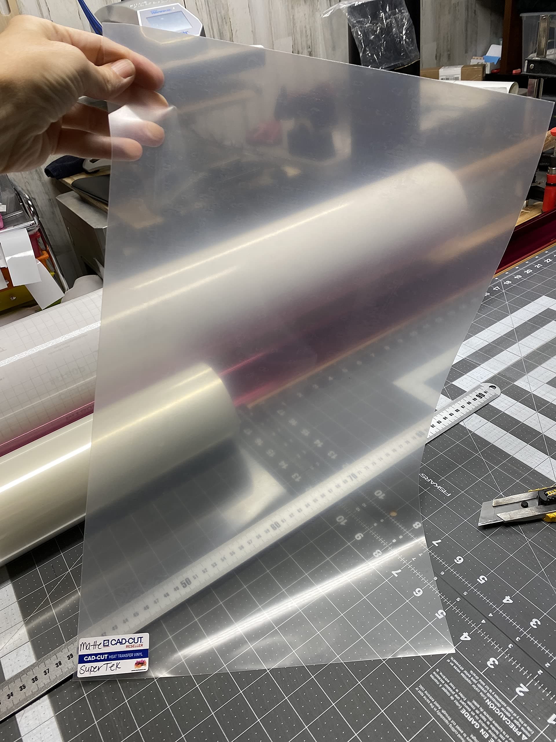 Stahls SuperTek Clear Gloss or Matte Heat Transfer Vinyl 12 x 18 inch sheet (Clear Matte)