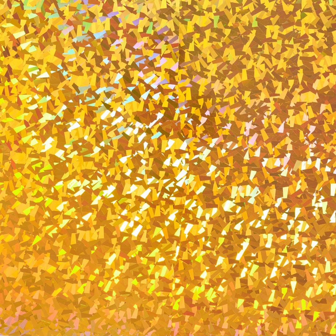 CraftablesCrystal Holographic Gold htvVinyl 5 Sheets Heat Transfer Vinyl