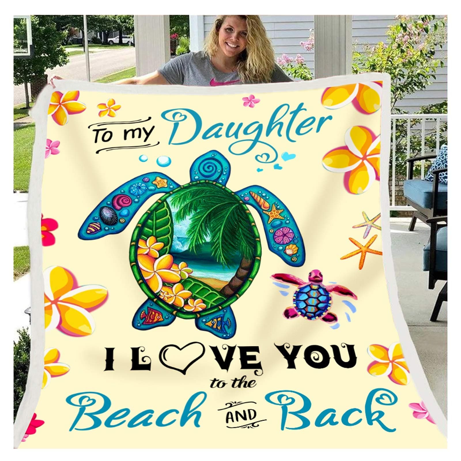 Custom Liefde OM Mijn Dochter En Vrouw Grappig Karakter Deken 3D Print Sherpa Deken Op Bed Huishoudtextiel Deken Beste Gift,A,100x150cm（39 * 59in）