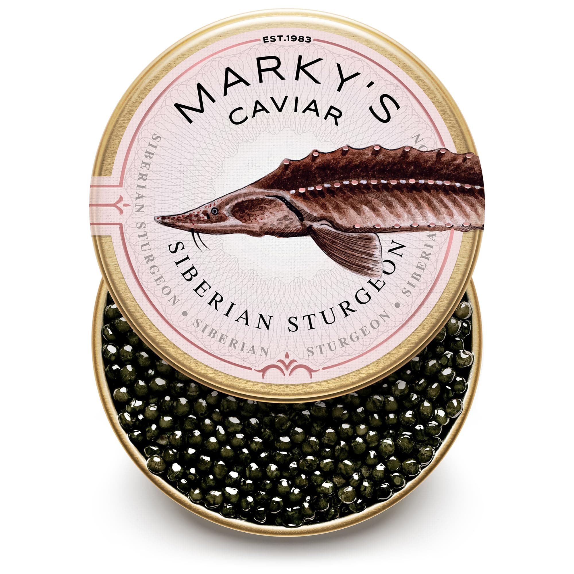 Marky’s Siberian Sturgeon Royal Caviar – 1.75 oz / 50 g - Premium Sturgeon Malossol Black Roe – GUARANTEED OVERNIGHT