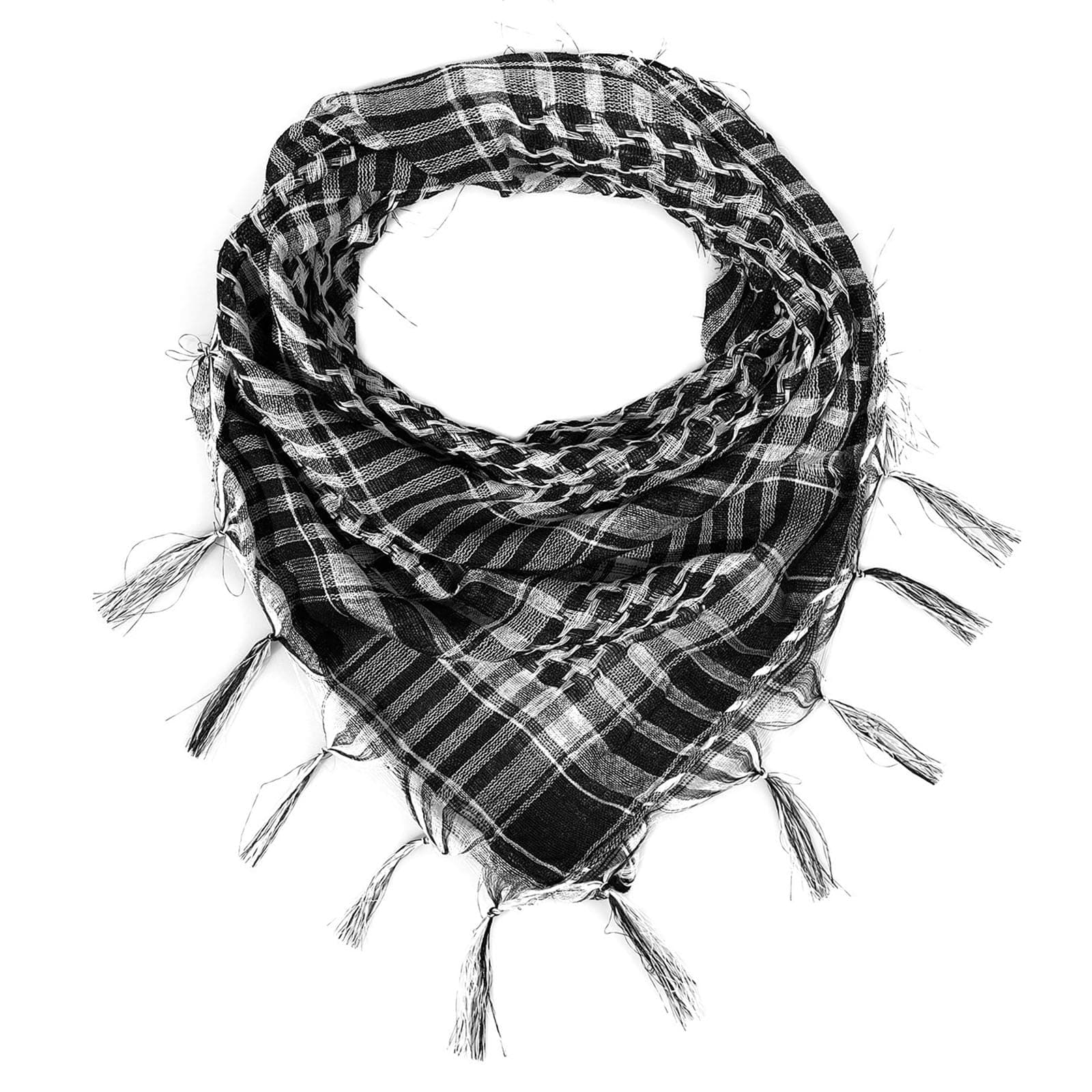 Unisex Desert Scarf, Black, All Ages, Shemagh Scarf, Cotton/100%