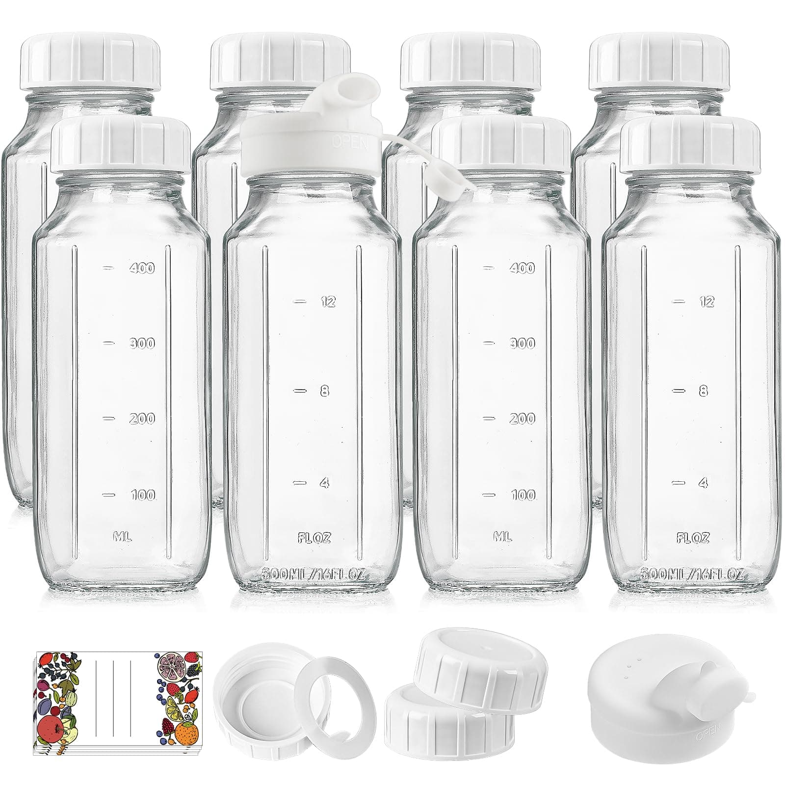 Syntic 8 Pack Glass Drinking Jars