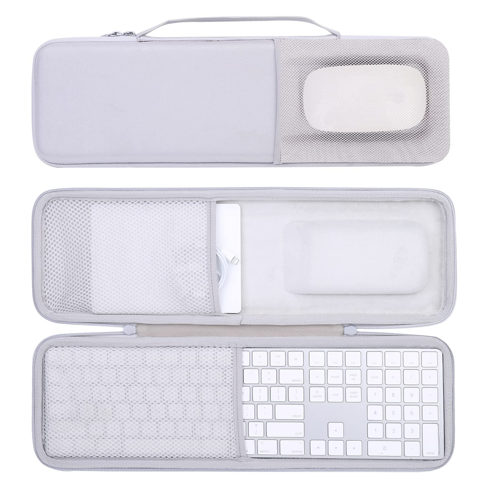 Hard Case Replacement for Apple Magic Keyboard with Touch ID and Numeric Keypad + Apple Magic Mouse (White Case)
