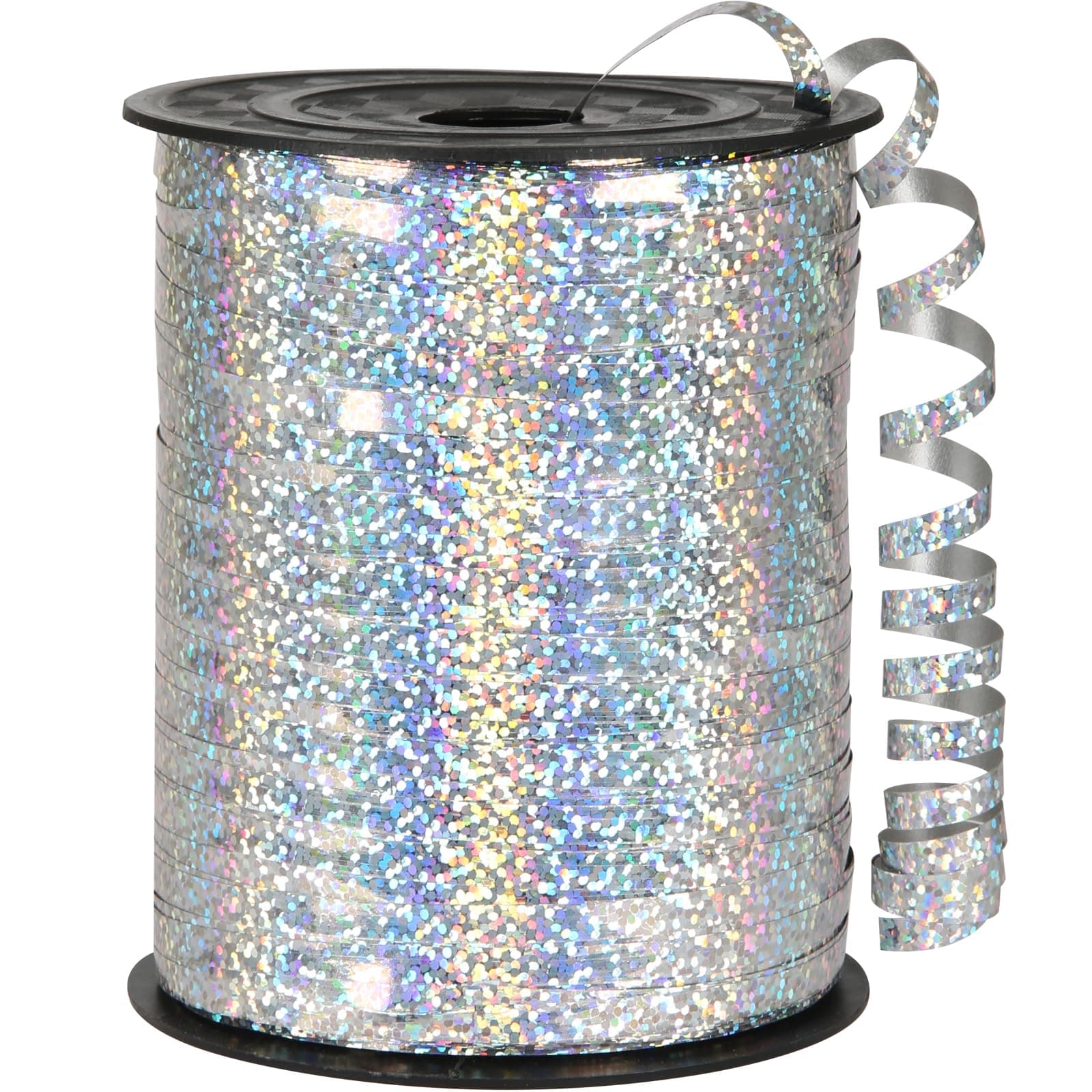 OMISELIO Silver Curling Ribbon, 500 Yards Shiny Metallic Silver Ribbon, Gift Wrapping Curling Ribbon, Balloon Ribbon, Balloon String, Curly Ribbon, Thin Ribbon, 3/16 Inch Ribbon for Birthday Christmas