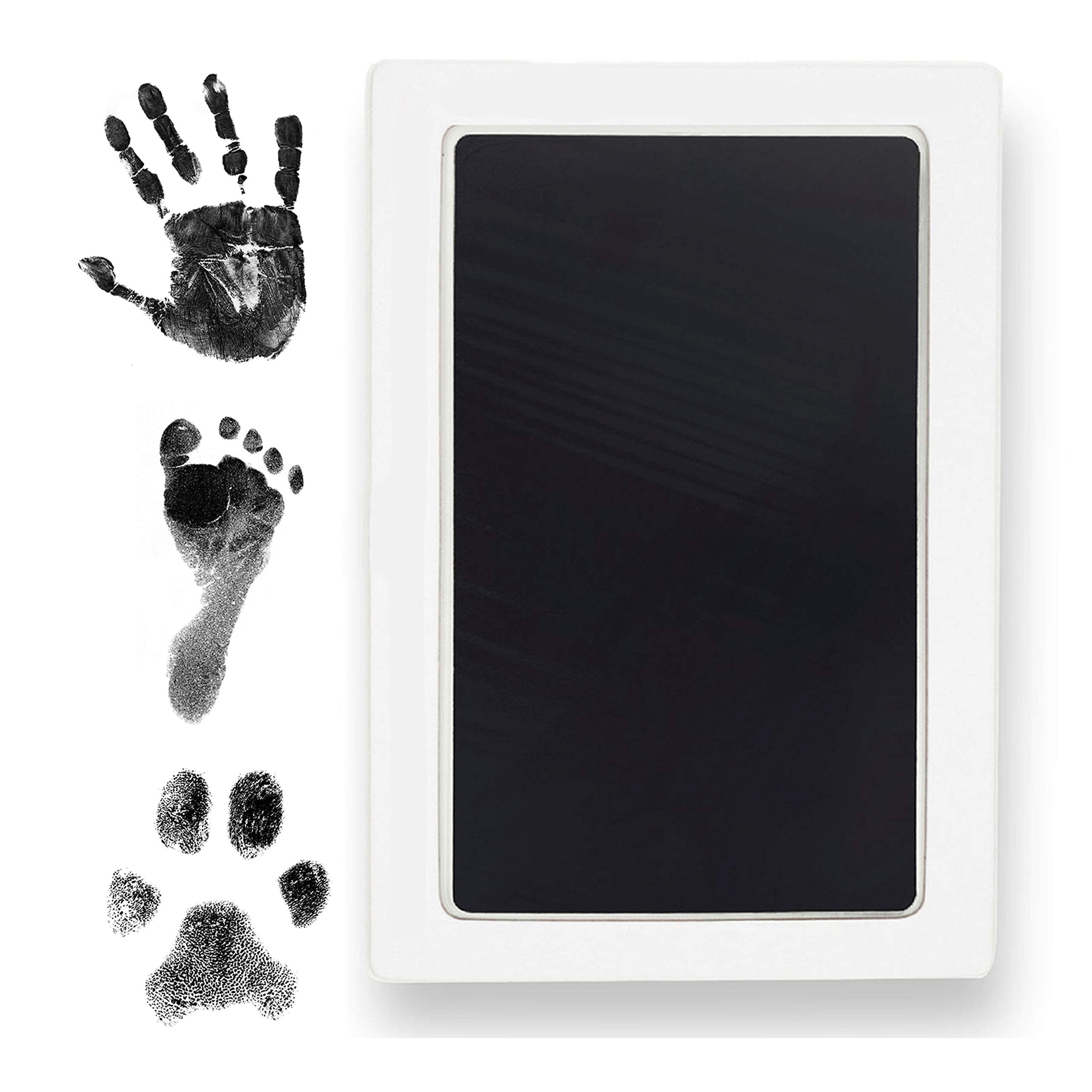 Tiny Gifts Extra Large Clean Touch Ink Pad for Baby Handprints and Footprints – Inkless Infant Hand & Foot Stamp – Safe for Babies, Doesn’t Touch Skin – Perfect Family Memory or, Black