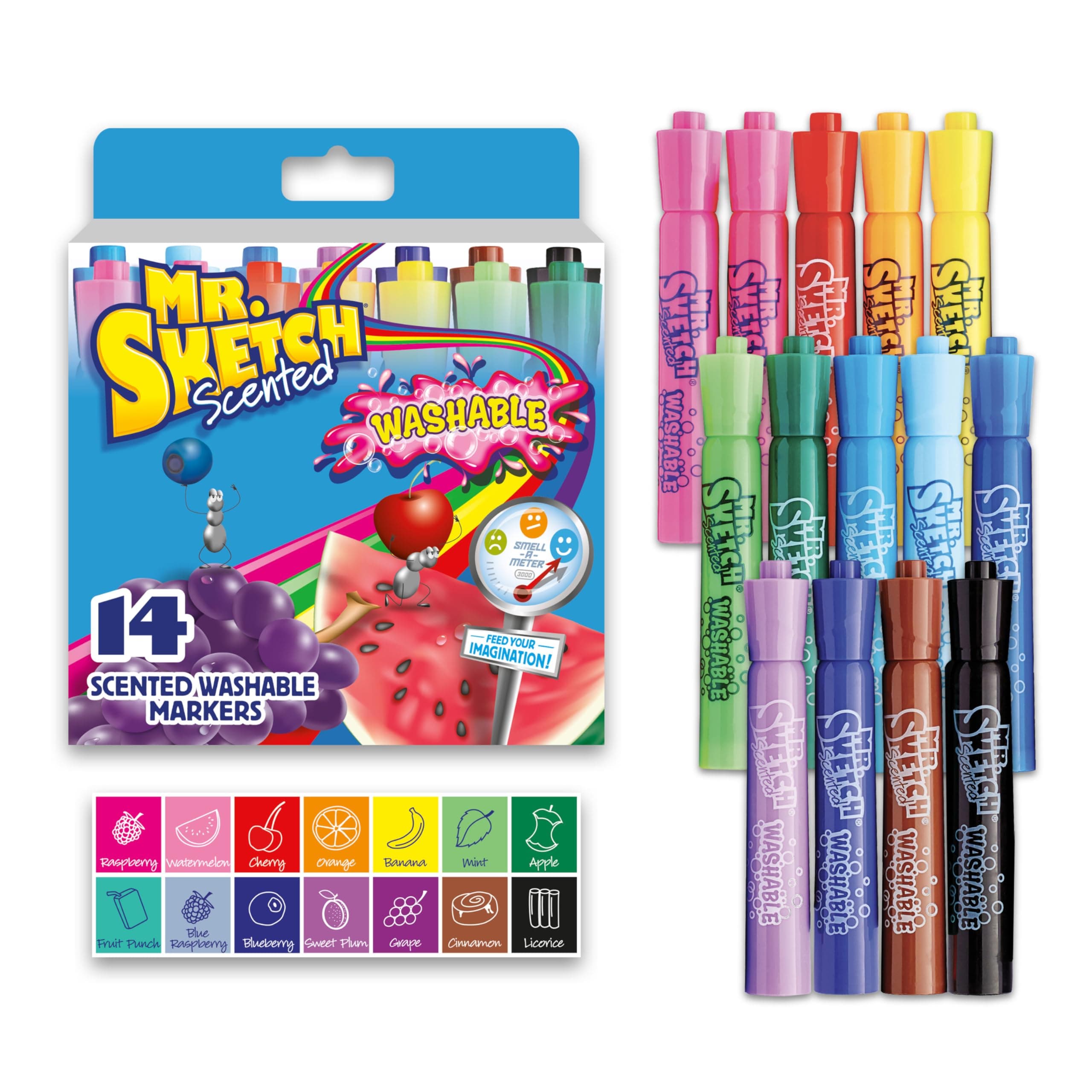 Scented Markers, Chisel Point, Assorted, Pack Of 14