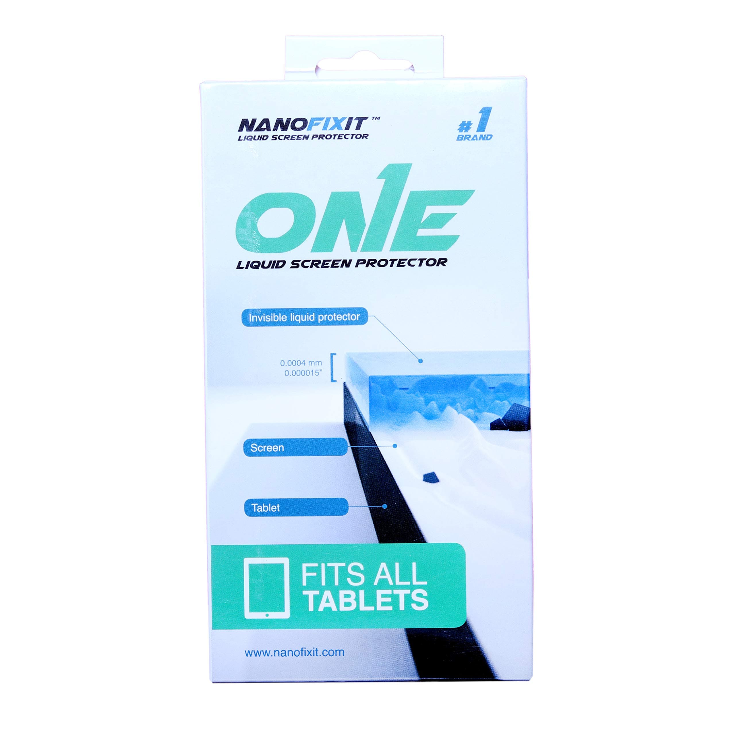 nanofixit liquid screen protector full screen coverage ( except edges) for mobile tablet full screen coverage (except edges) transparent