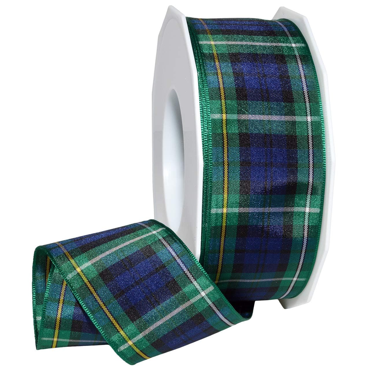 Edinburgh Ribbon, Scottish Heritage Family Colors, Christmas and Wedding Decorations, Plaid, 1.5 Inch by 27 Yards, Campbell