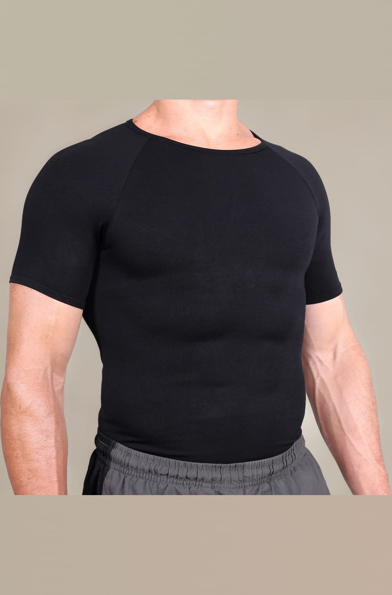 Esteem Apparel Mens Slimming Chest Compression Shirt Body Shaper Abs Undershirt Vest