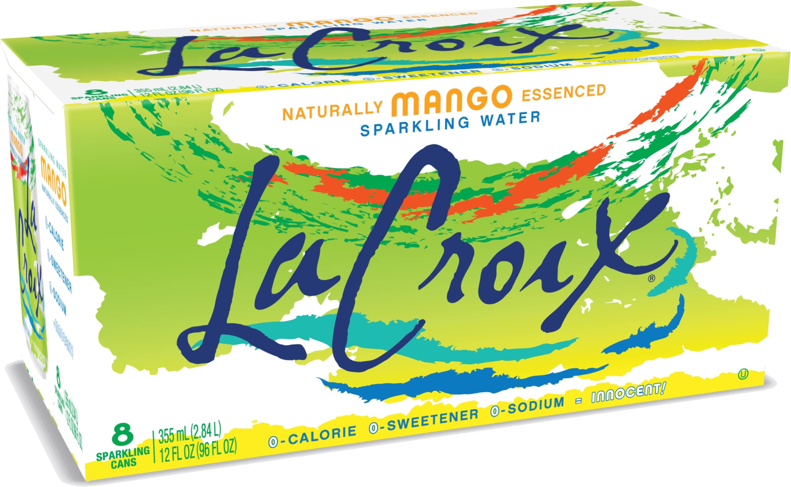 La Croix, Water Sparkling Mango, 12 Fl Oz, 8 Pack