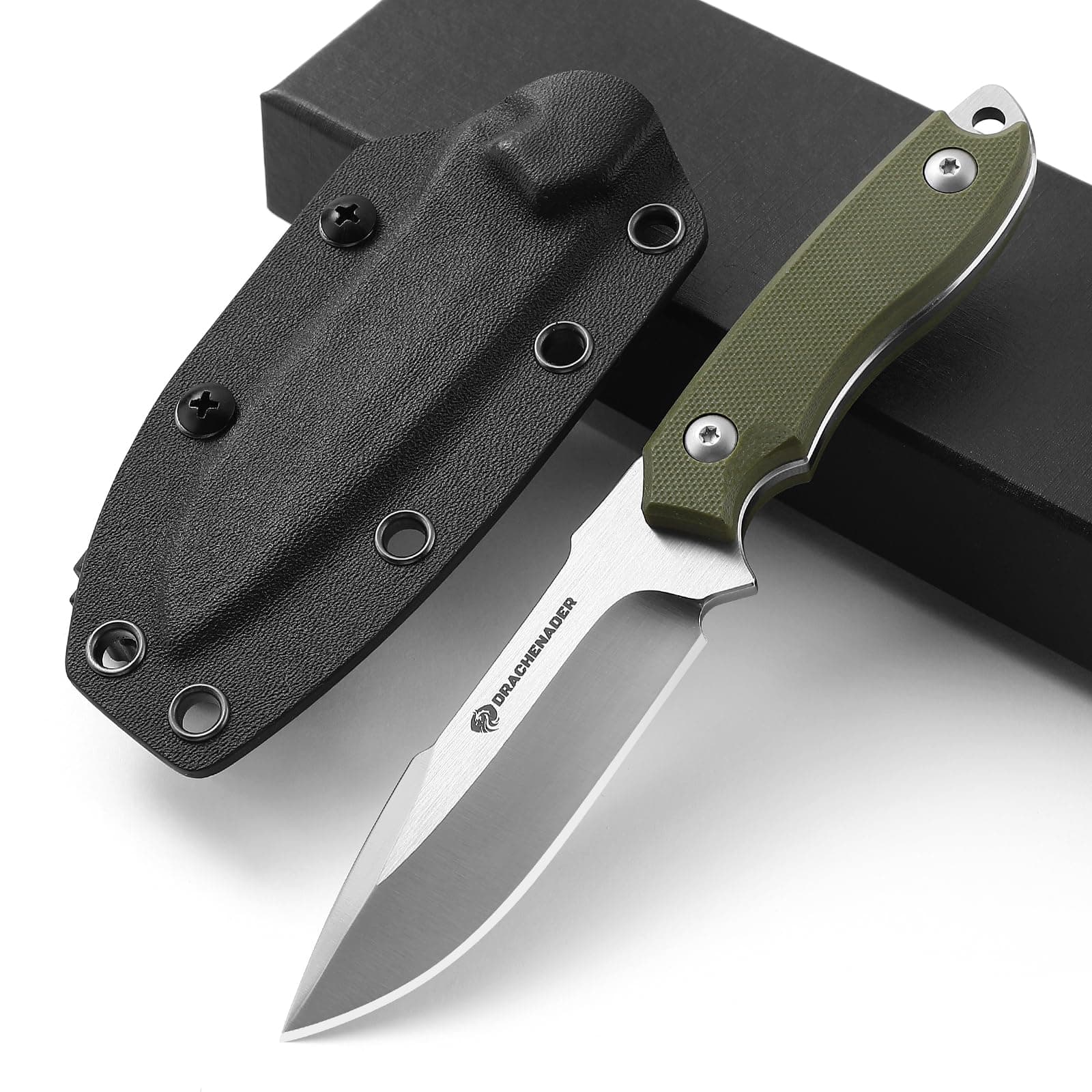 Belt Knife D2 Steel Small Outdoor Hunting Edc Full Tang Camping, Two-Handed 9Cm