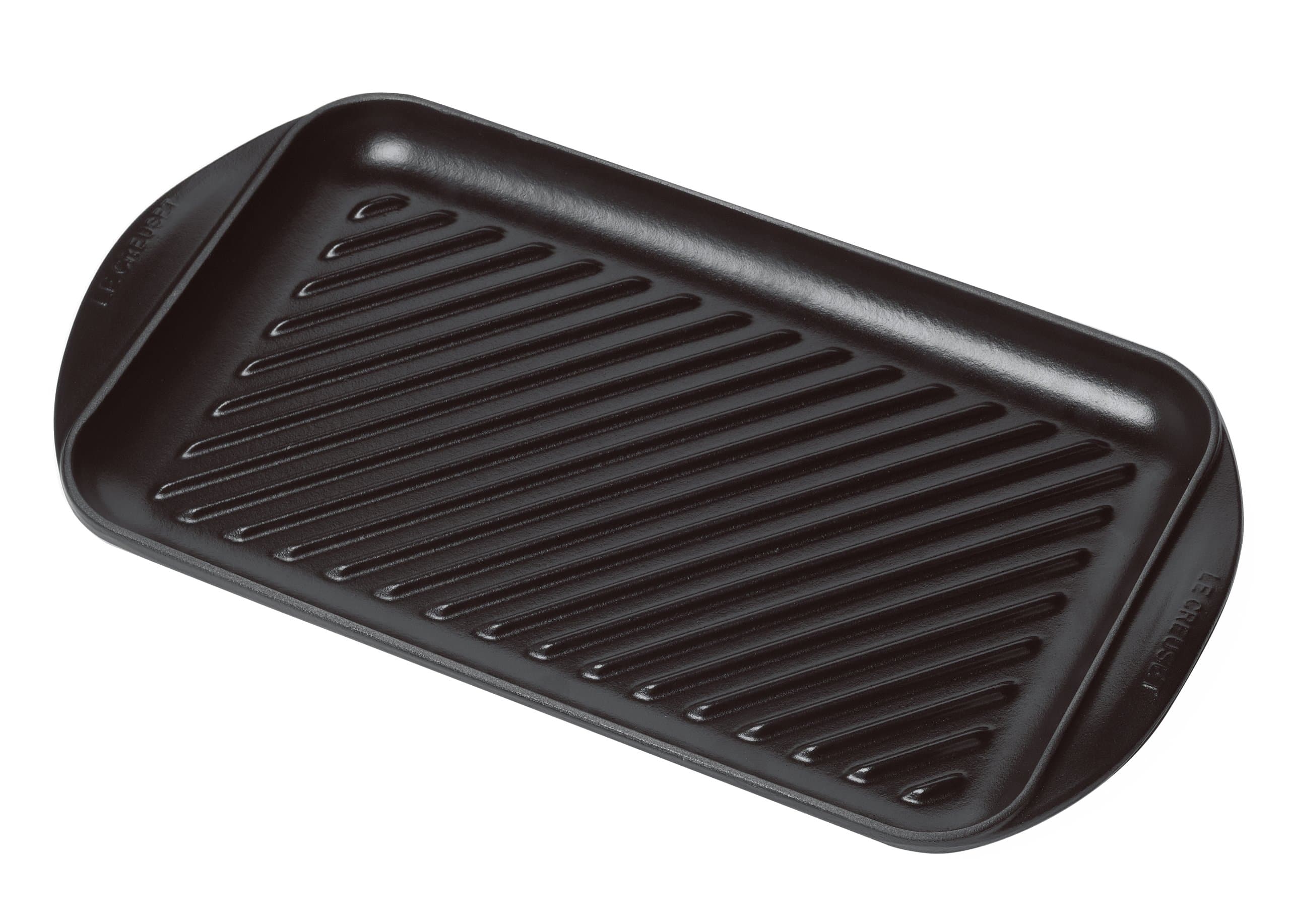 Le Creuset Enameled Cast Iron Extra Large Double Burner Grill, 15-3/4" x 9" x 1" , Black