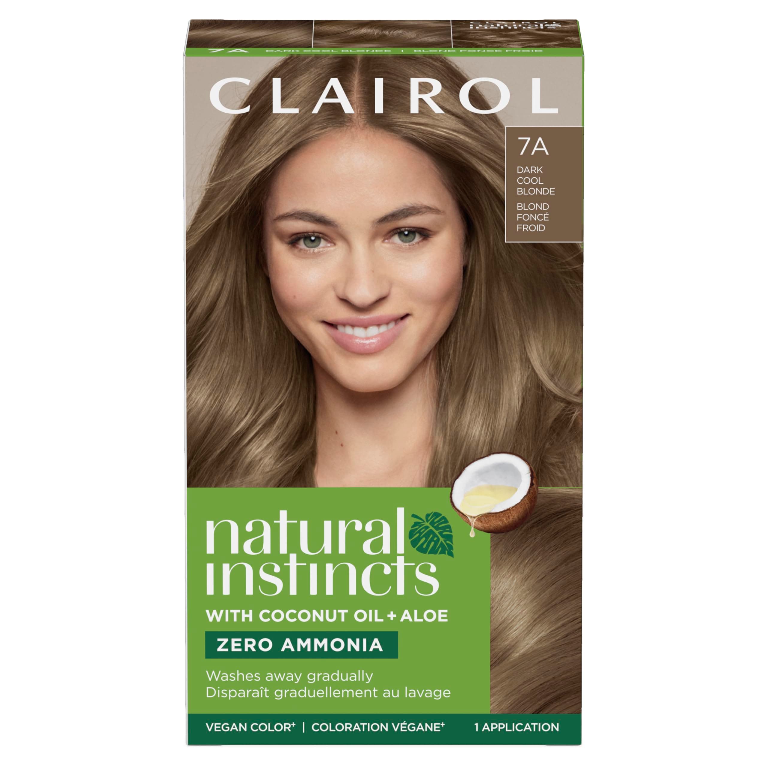 Natural Instincts Demi-Permanent Hair Dye, 7A Dark Cool Blonde Hair Color, Pack of 1