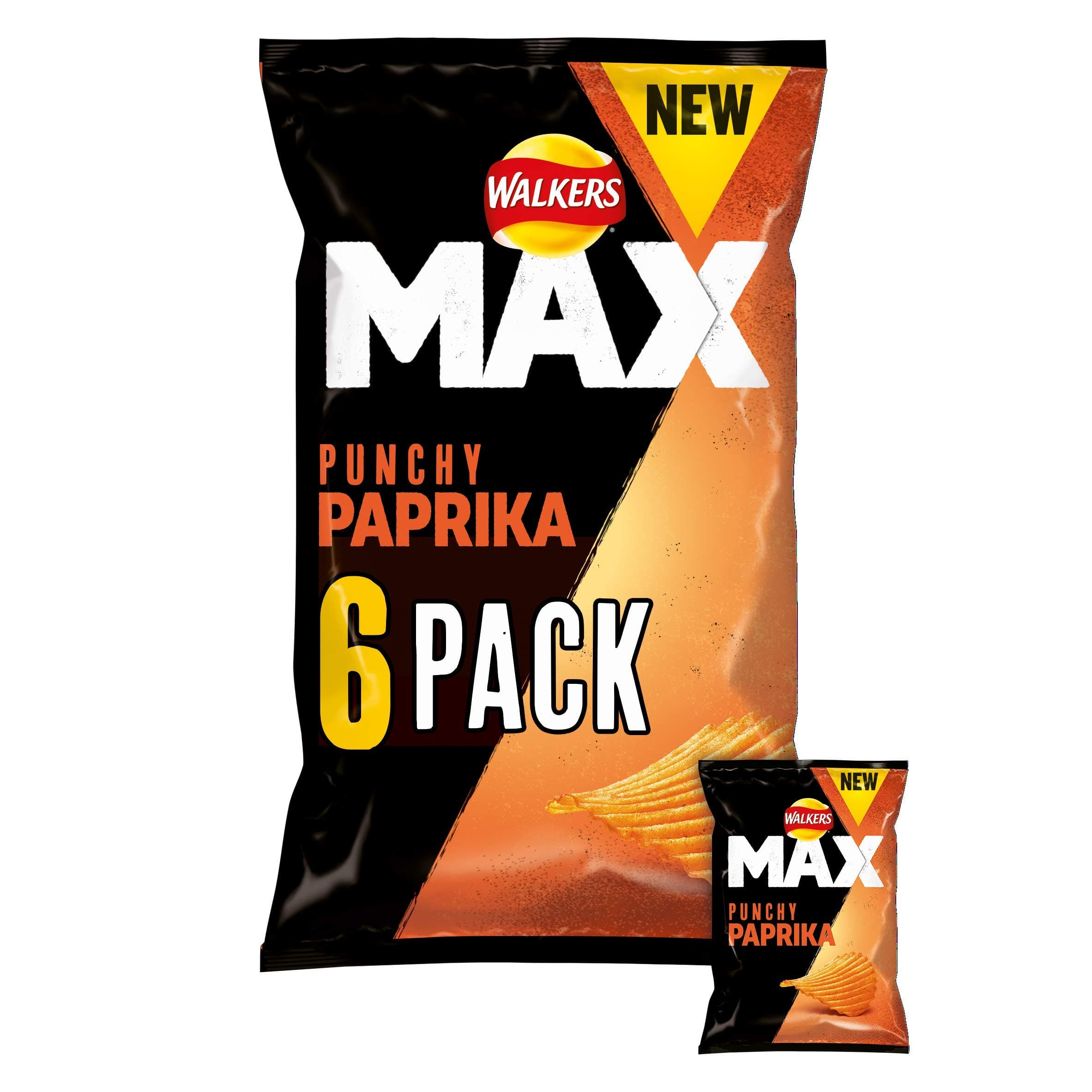 Punchy Paprika Crisps, 6x27g